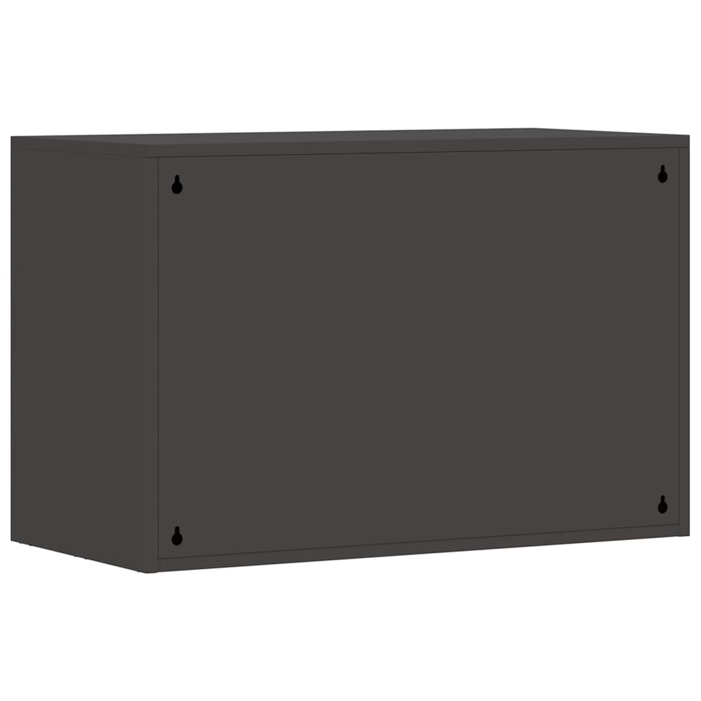 Wandkast voor Garage Zwart 80 x 40 x 53 cm Poedercoating staal is nu te koop bij PeponiXL, paradijselijk wonen!