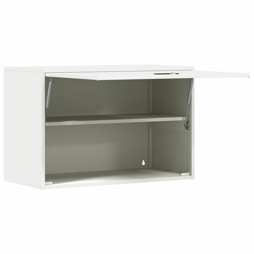 Wandkast voor Garage Wit 80 x 40 x 53 cm Poedercoating staal is nu te koop bij PeponiXL, paradijselijk wonen!