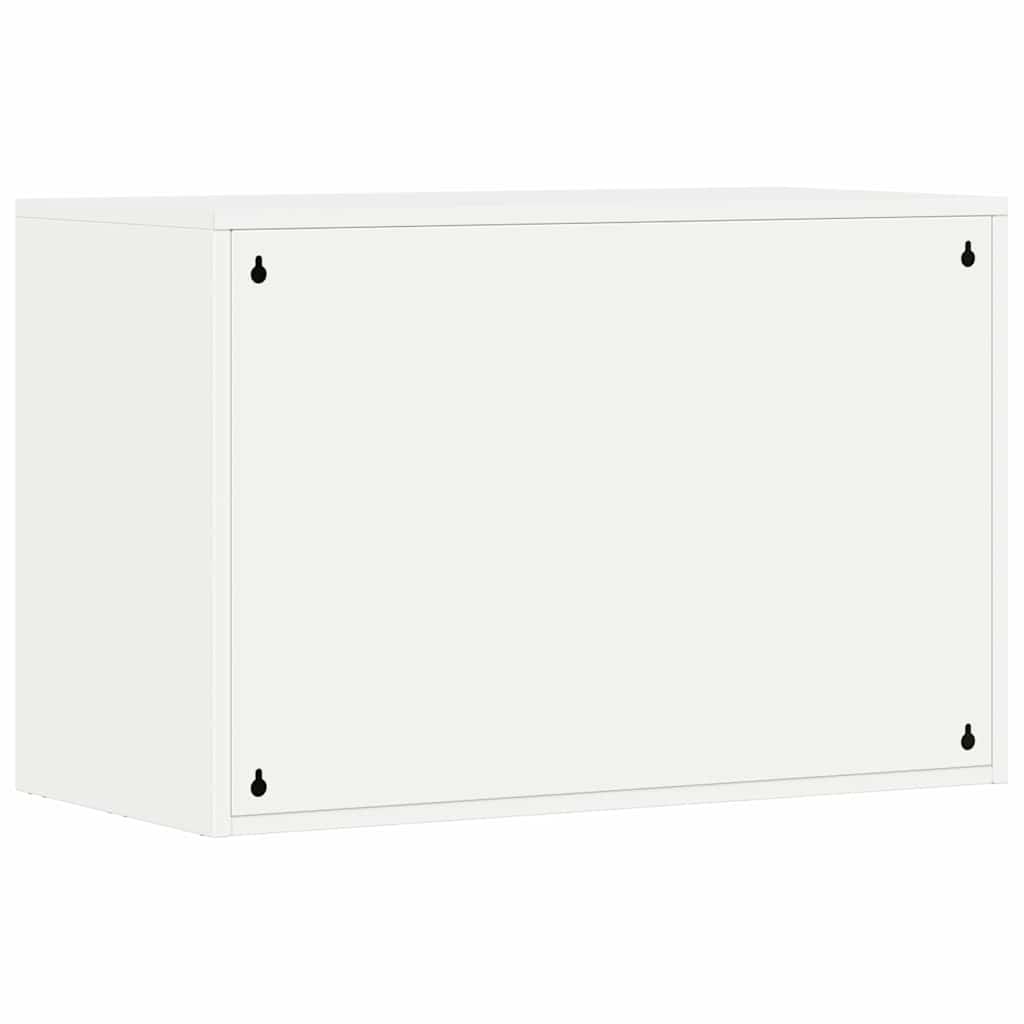 Wandkast voor Garage Wit 80 x 40 x 53 cm Poedercoating staal is nu te koop bij PeponiXL, paradijselijk wonen!