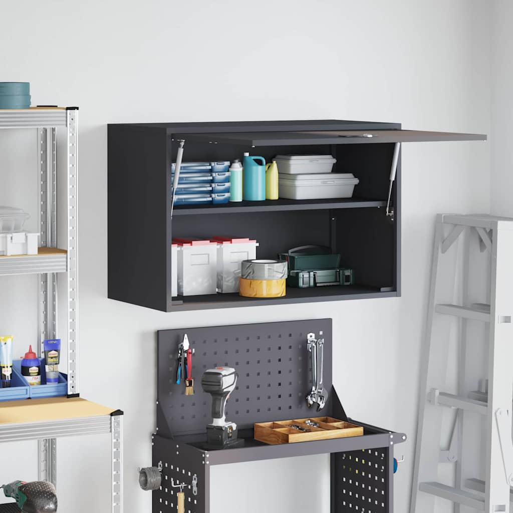 Wandkast voor Garage Antraciet 80 x 40 x 53 cm is nu te koop bij PeponiXL, paradijselijk wonen!