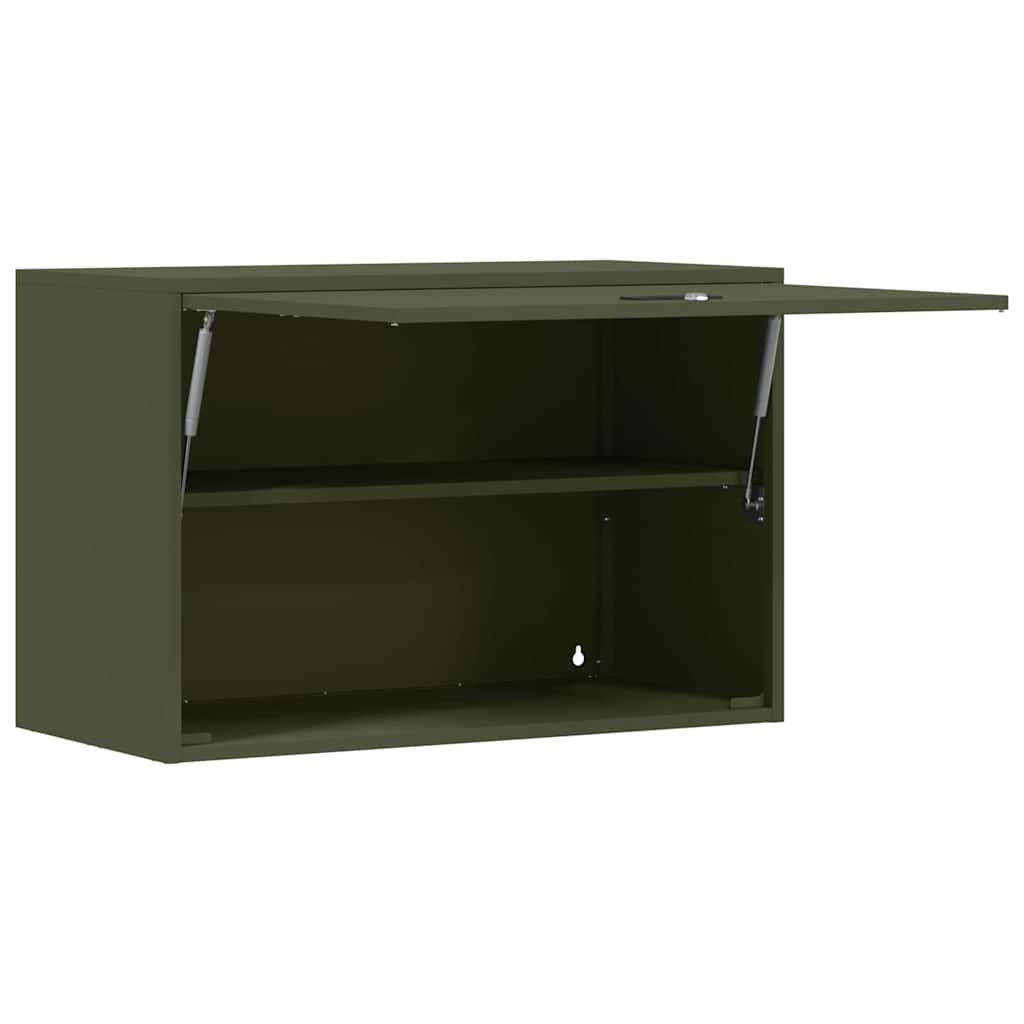 Wandkast voor Garage Olijfgroen 80 x 40 x 53 cm is nu te koop bij PeponiXL, paradijselijk wonen!
