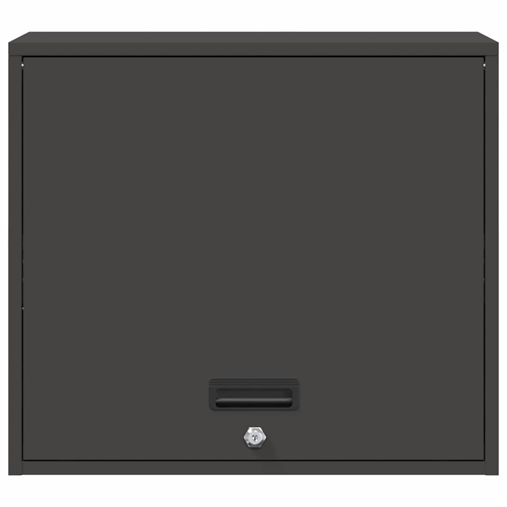Wandkast voor Garage Zwart 60 x 40 x 53 cm Poedercoating staal is nu te koop bij PeponiXL, paradijselijk wonen!