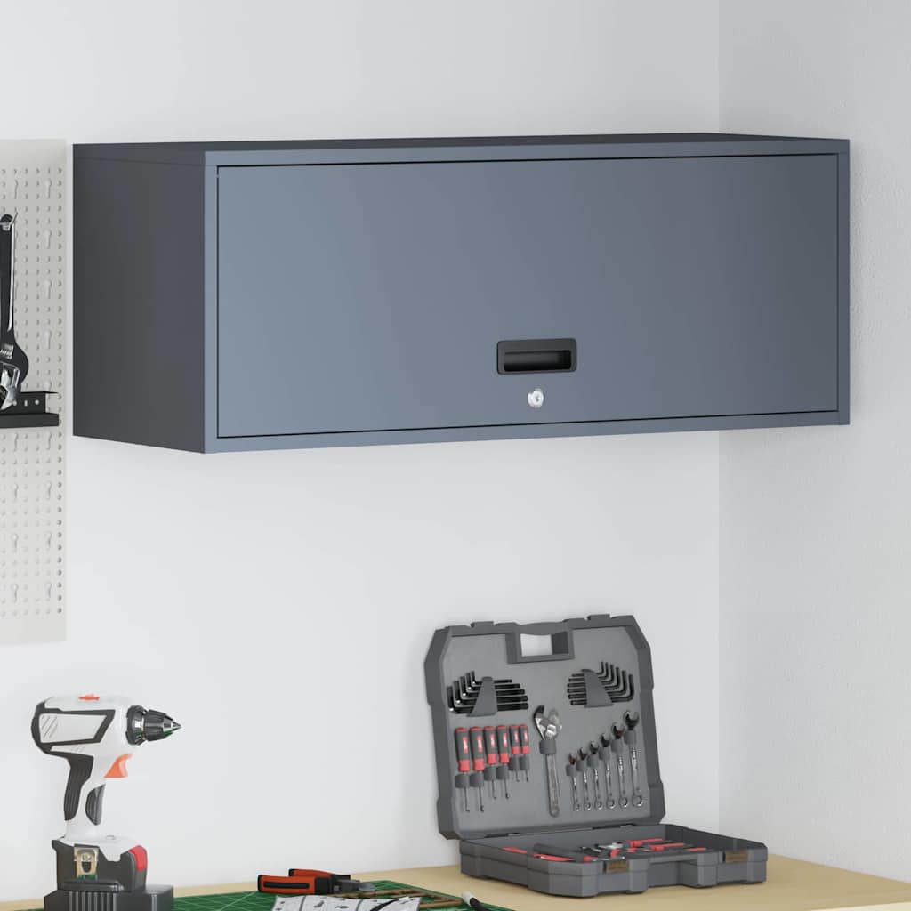 Wandkast voor Garage Antraciet 90 x 33 x 35 cm is nu te koop bij PeponiXL, paradijselijk wonen!