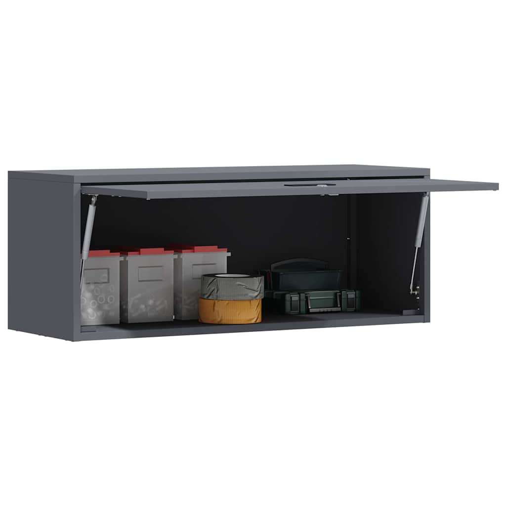 Wandkast voor Garage Antraciet 90 x 33 x 35 cm is nu te koop bij PeponiXL, paradijselijk wonen!