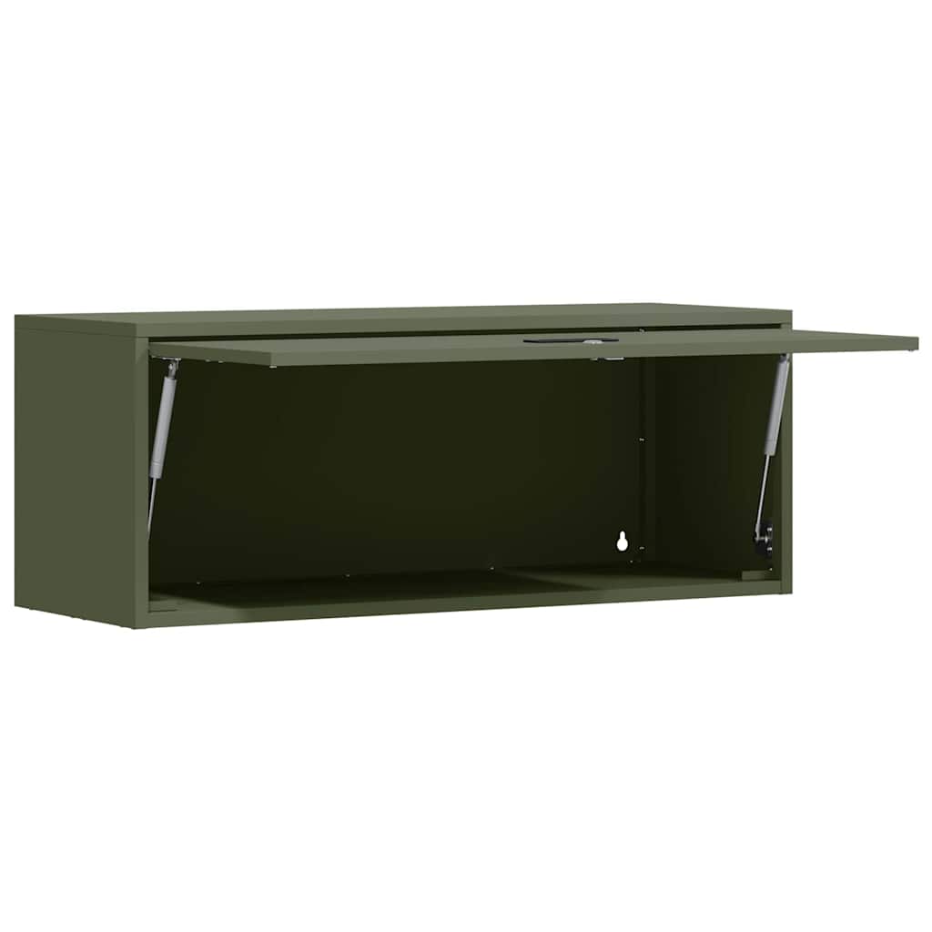 Wandkast voor Garage Olijfgroen 90 x 33 x 35 cm is nu te koop bij PeponiXL, paradijselijk wonen!