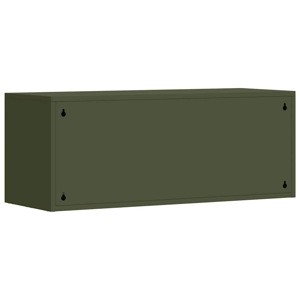 Wandkast voor Garage Olijfgroen 90 x 33 x 35 cm is nu te koop bij PeponiXL, paradijselijk wonen!