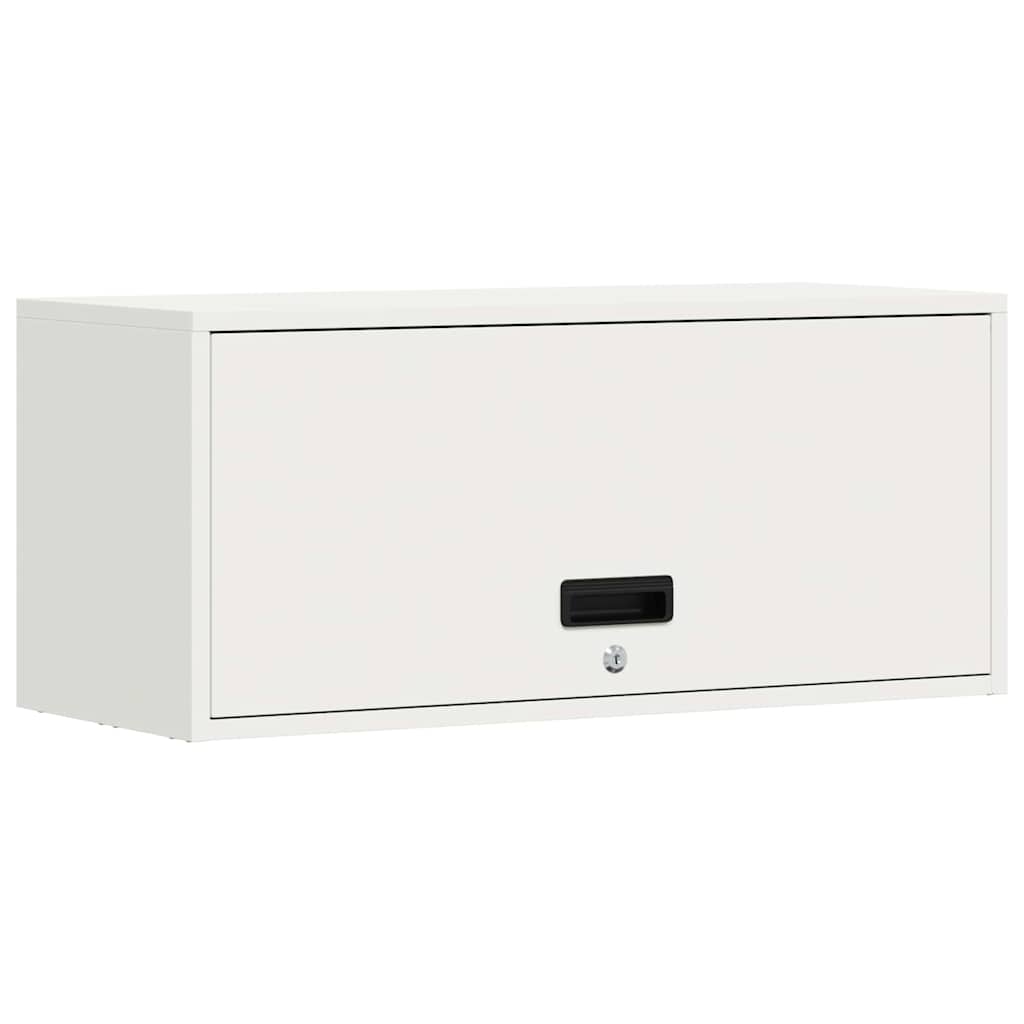 Wandkast voor Garage Wit 80 x 33 x 35 cm Poedercoating staal is nu te koop bij PeponiXL, paradijselijk wonen!