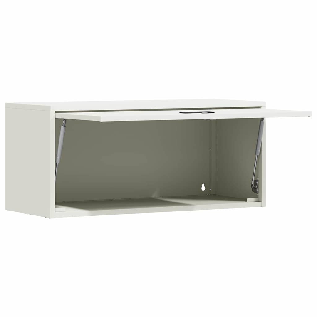 Wandkast voor Garage Wit 80 x 33 x 35 cm Poedercoating staal is nu te koop bij PeponiXL, paradijselijk wonen!