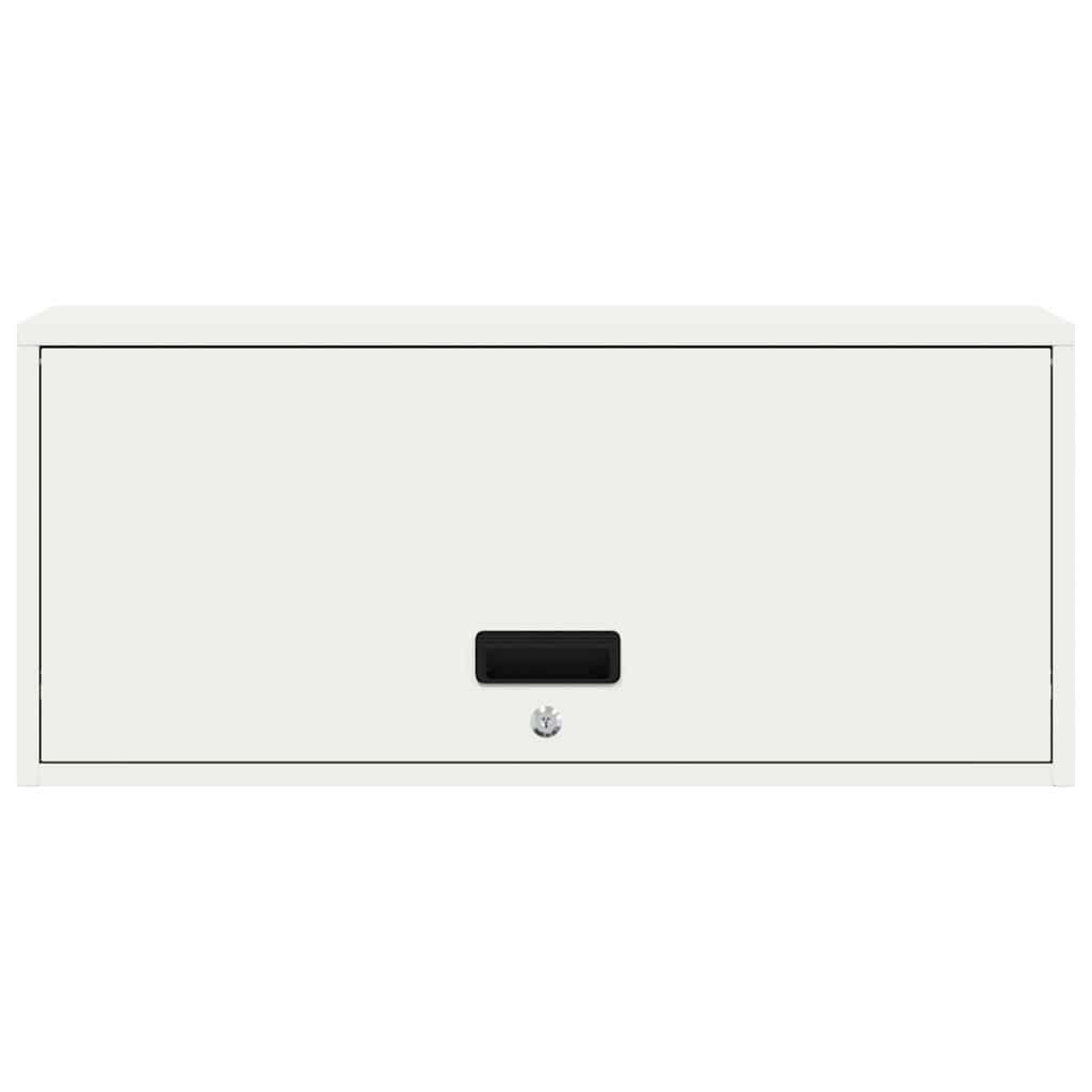 Wandkast voor Garage Wit 80 x 33 x 35 cm Poedercoating staal is nu te koop bij PeponiXL, paradijselijk wonen!