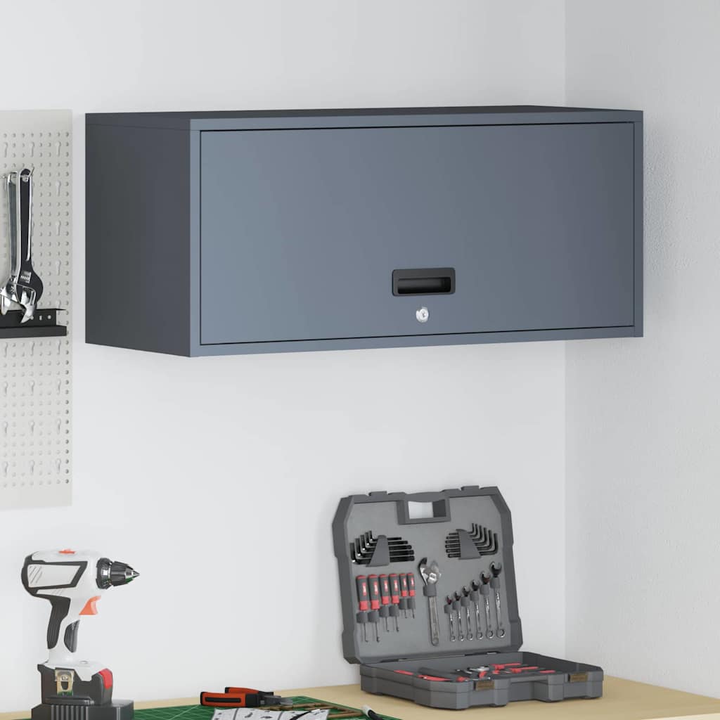 Wandkast voor Garage Antraciet 80 x 33 x 35 cm is nu te koop bij PeponiXL, paradijselijk wonen!