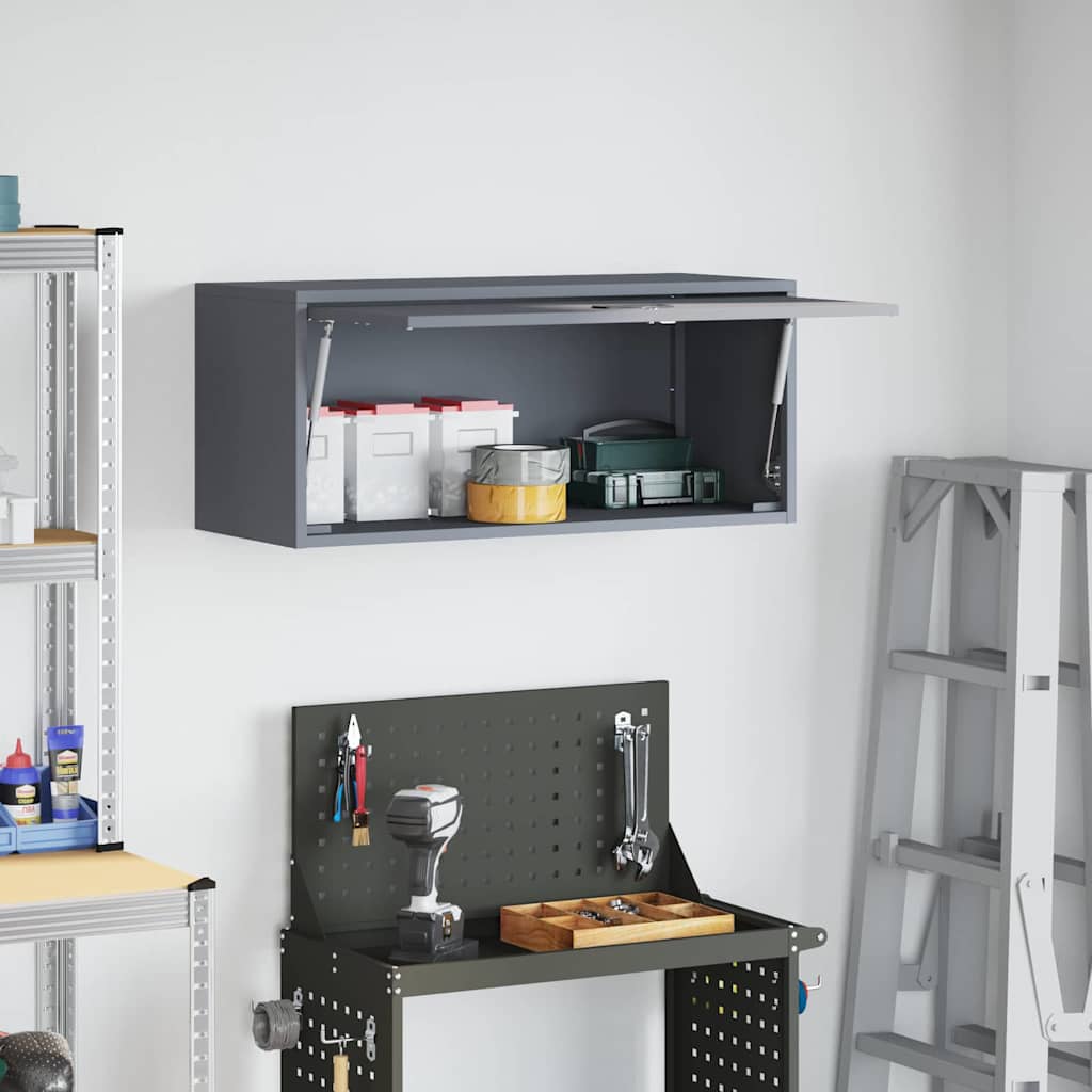 Wandkast voor Garage Antraciet 80 x 33 x 35 cm is nu te koop bij PeponiXL, paradijselijk wonen!