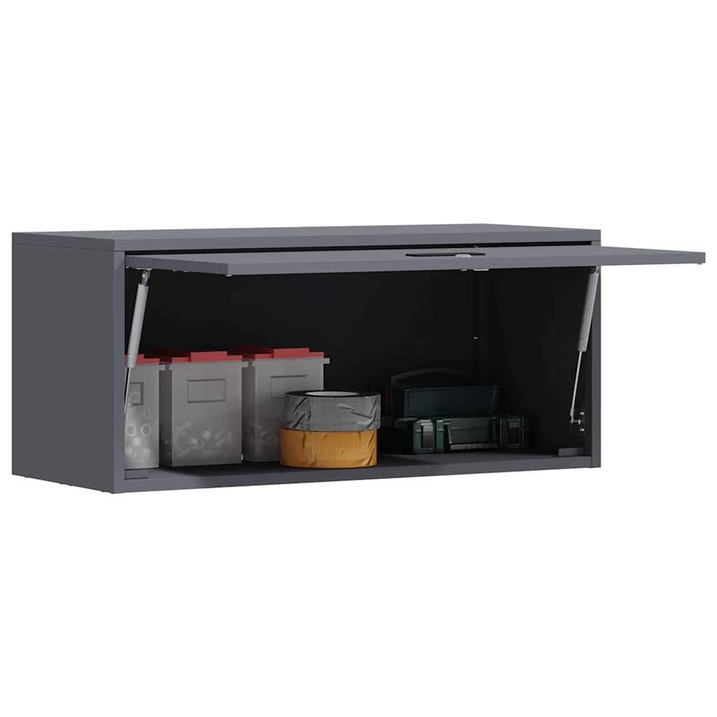 Wandkast voor Garage Antraciet 80 x 33 x 35 cm is nu te koop bij PeponiXL, paradijselijk wonen!