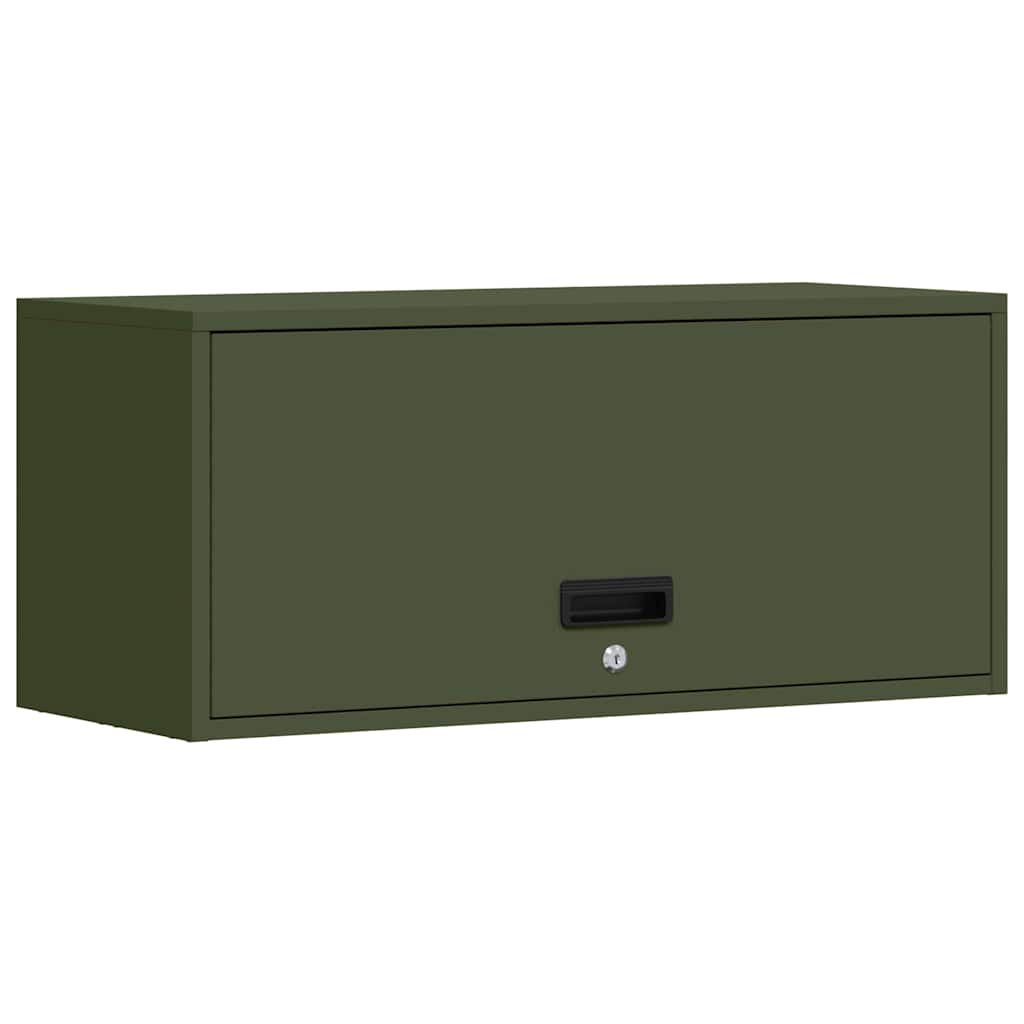 Wandkast voor Garage Olijfgroen 80 x 33 x 35 cm is nu te koop bij PeponiXL, paradijselijk wonen!
