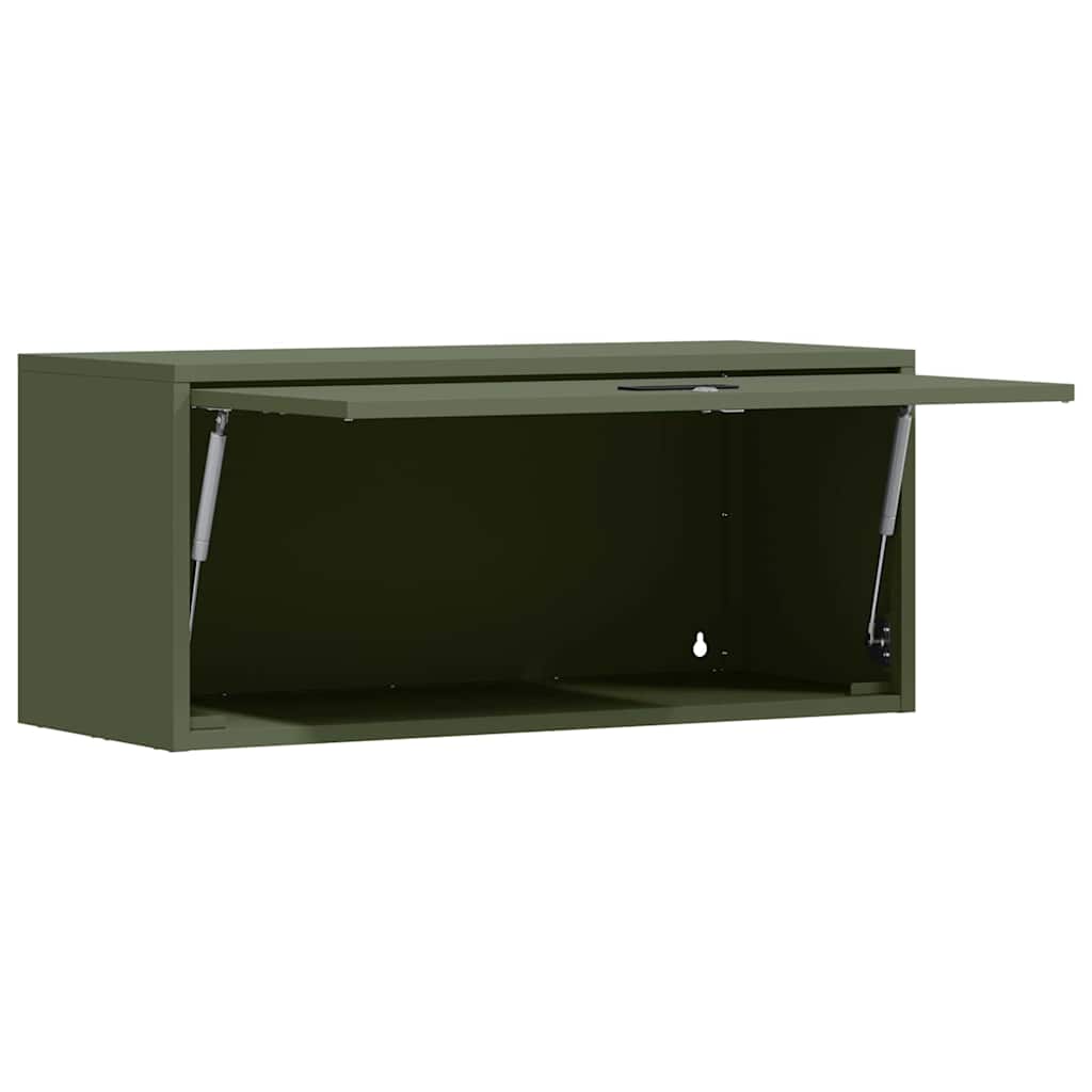 Wandkast voor Garage Olijfgroen 80 x 33 x 35 cm is nu te koop bij PeponiXL, paradijselijk wonen!