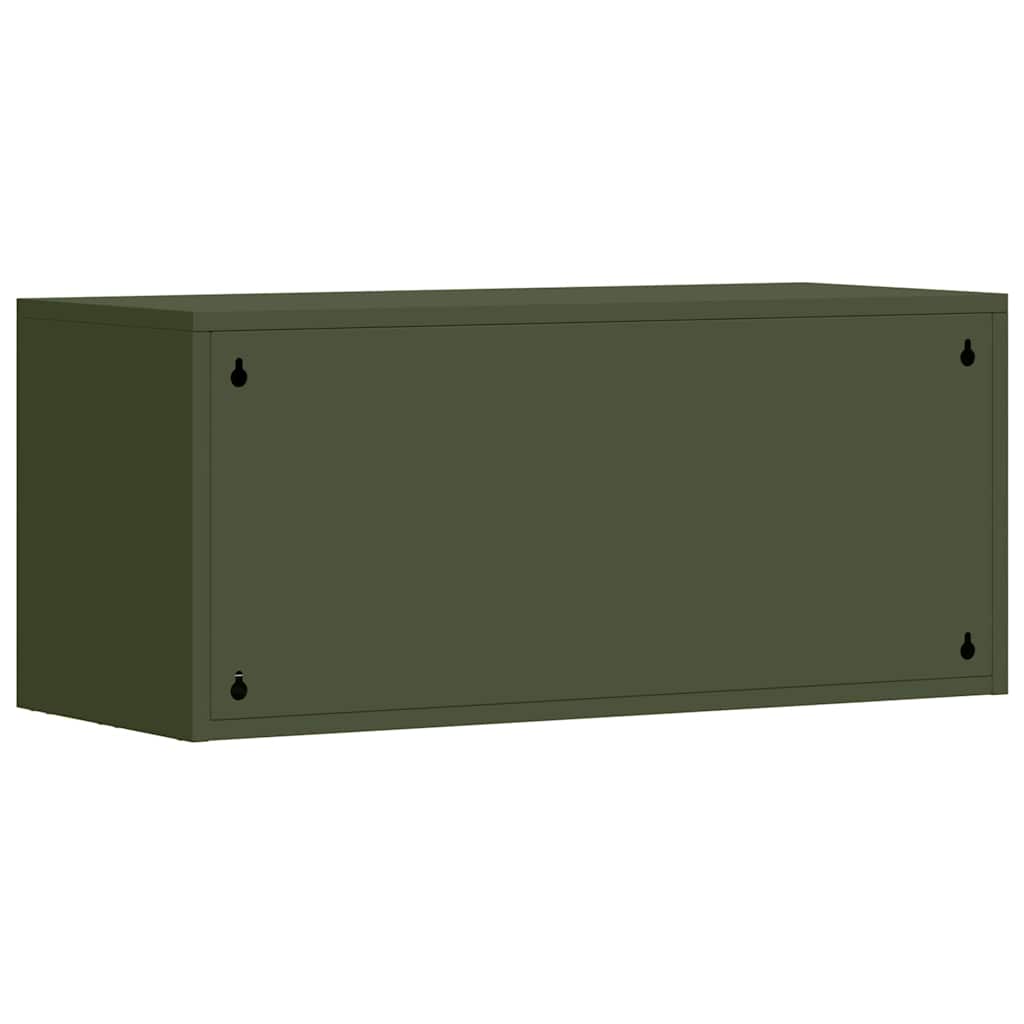 Wandkast voor Garage Olijfgroen 80 x 33 x 35 cm is nu te koop bij PeponiXL, paradijselijk wonen!