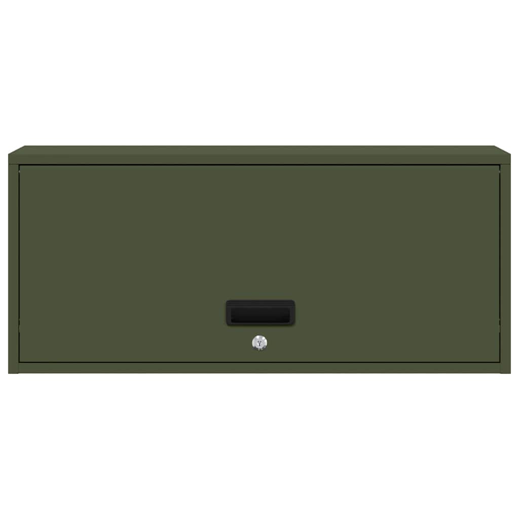 Wandkast voor Garage Olijfgroen 80 x 33 x 35 cm is nu te koop bij PeponiXL, paradijselijk wonen!