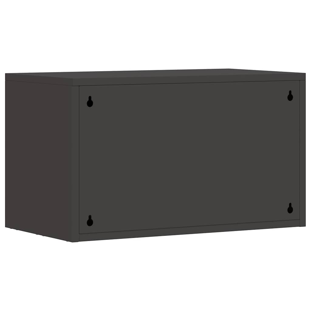 Wandkast voor Garage Zwart 60 x 33 x 35 cm Poedercoating staal is nu te koop bij PeponiXL, paradijselijk wonen!
