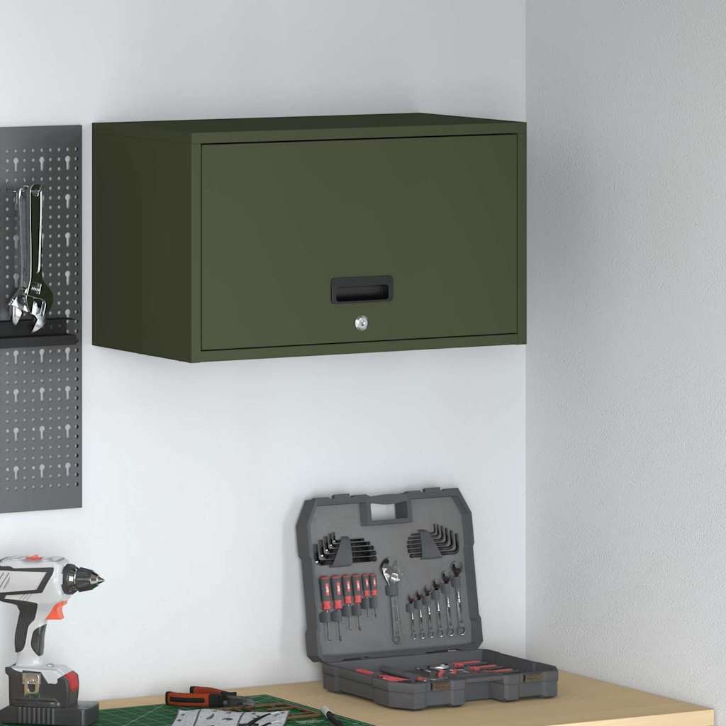 Wandkast voor Garage Olijfgroen 60 x 33 x 35 cm is nu te koop bij PeponiXL, paradijselijk wonen!