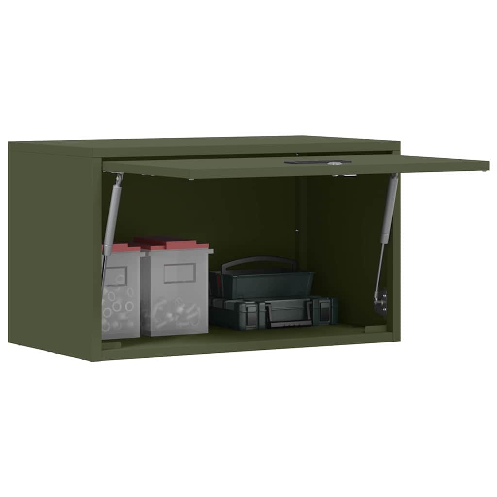 Wandkast voor Garage Olijfgroen 60 x 33 x 35 cm is nu te koop bij PeponiXL, paradijselijk wonen!