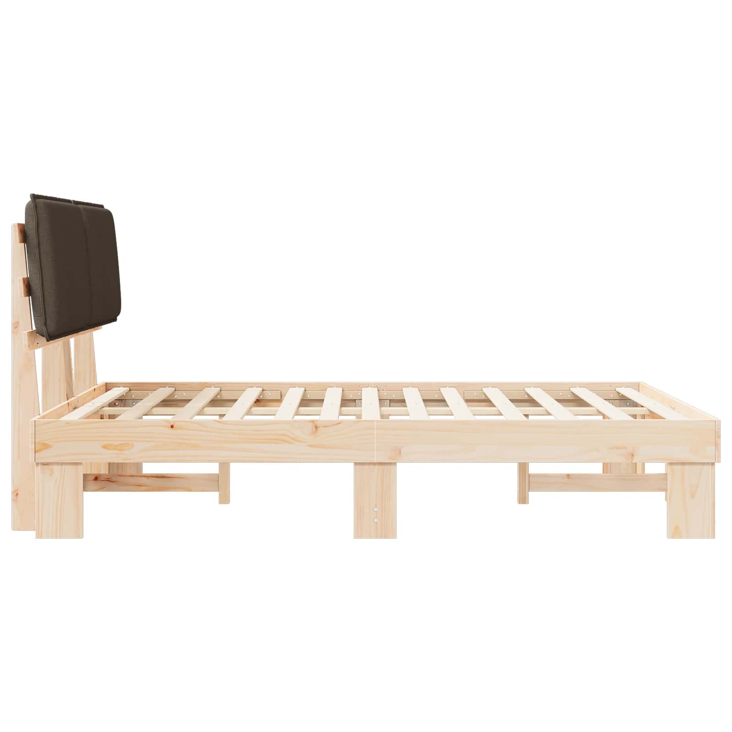 Bedframe met Gevoerd Hoofdgedeelte Taupe 160 x 200 cm is nu te koop bij PeponiXL, paradijselijk wonen!