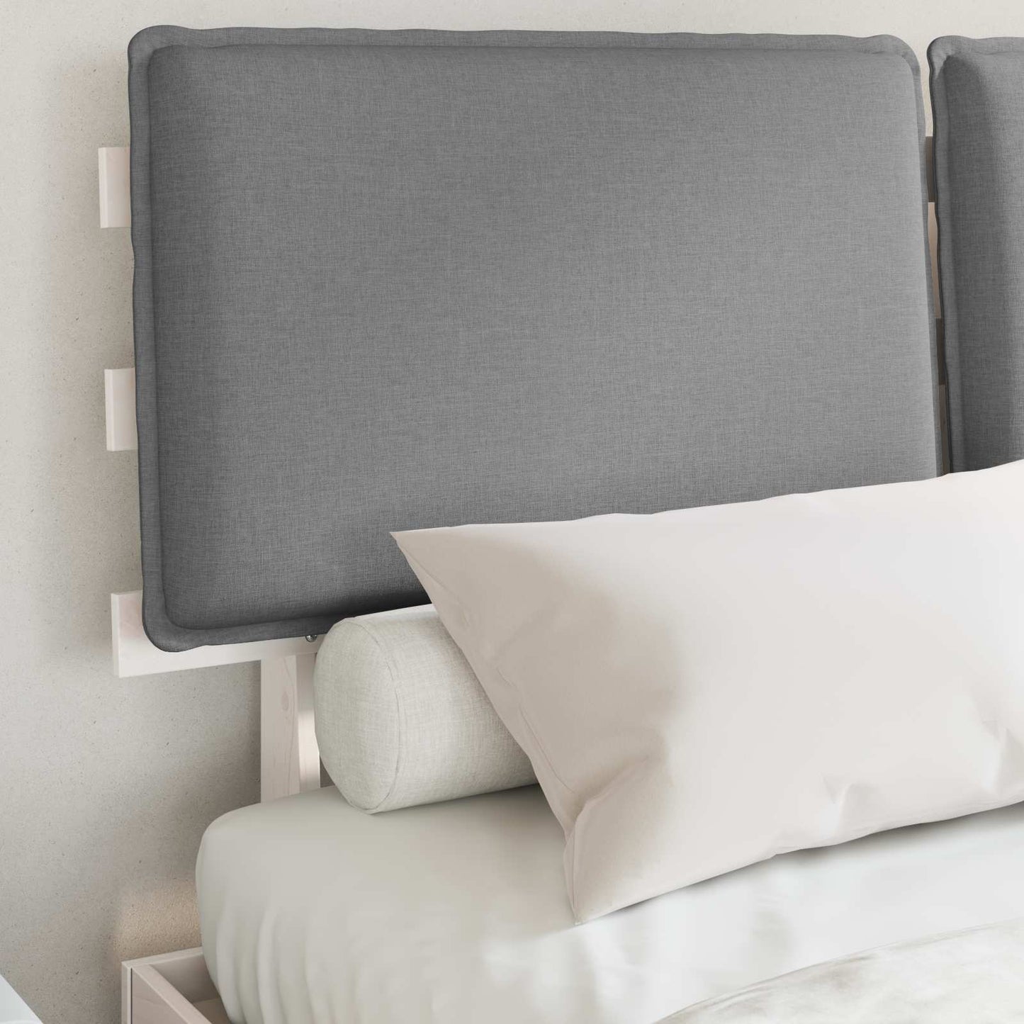 Bedframe met Gevoerd Hoofdgedeelte Lichtgrijs 140 x 200 cm is nu te koop bij PeponiXL, paradijselijk wonen!