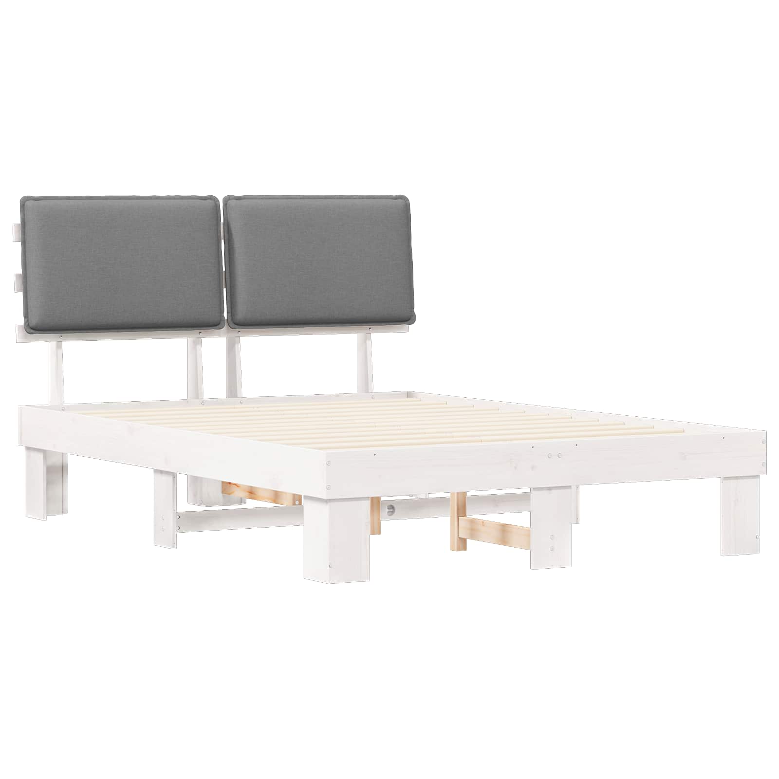 Bedframe met Gevoerd Hoofdgedeelte Lichtgrijs 140 x 200 cm is nu te koop bij PeponiXL, paradijselijk wonen!
