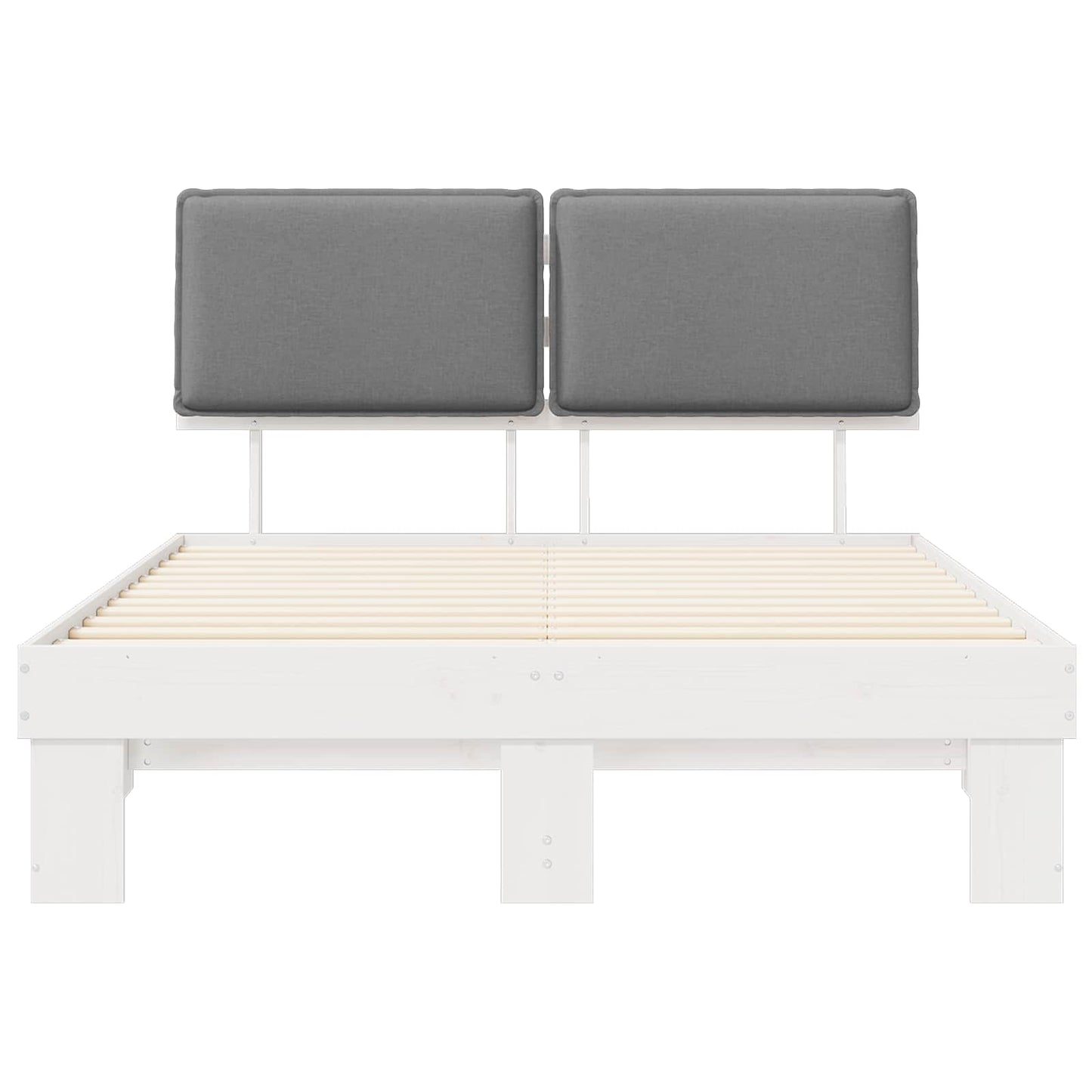 Bedframe met Gevoerd Hoofdgedeelte Lichtgrijs 140 x 200 cm is nu te koop bij PeponiXL, paradijselijk wonen!