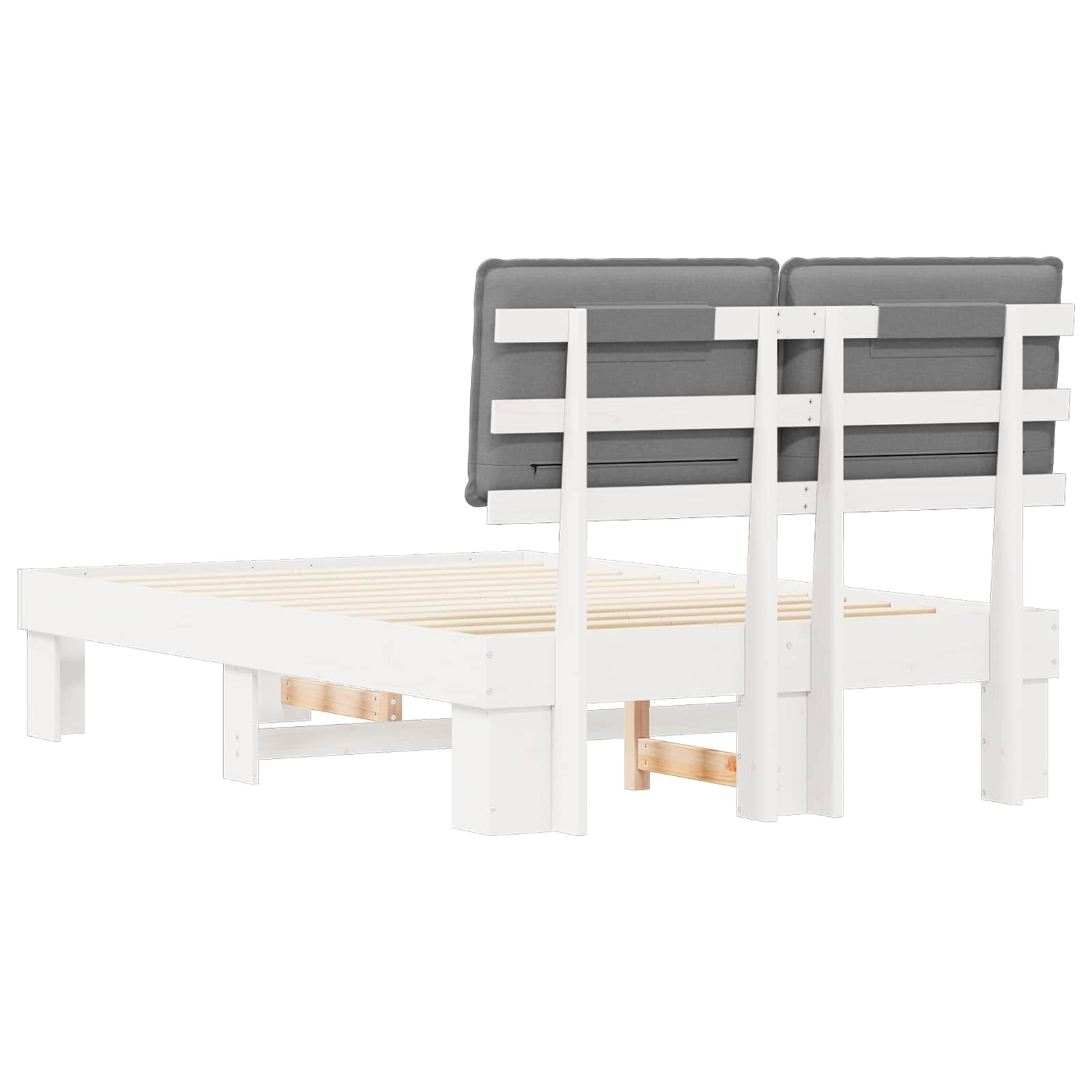Bedframe met Gevoerd Hoofdgedeelte Lichtgrijs 120 x 200 cm is nu te koop bij PeponiXL, paradijselijk wonen!