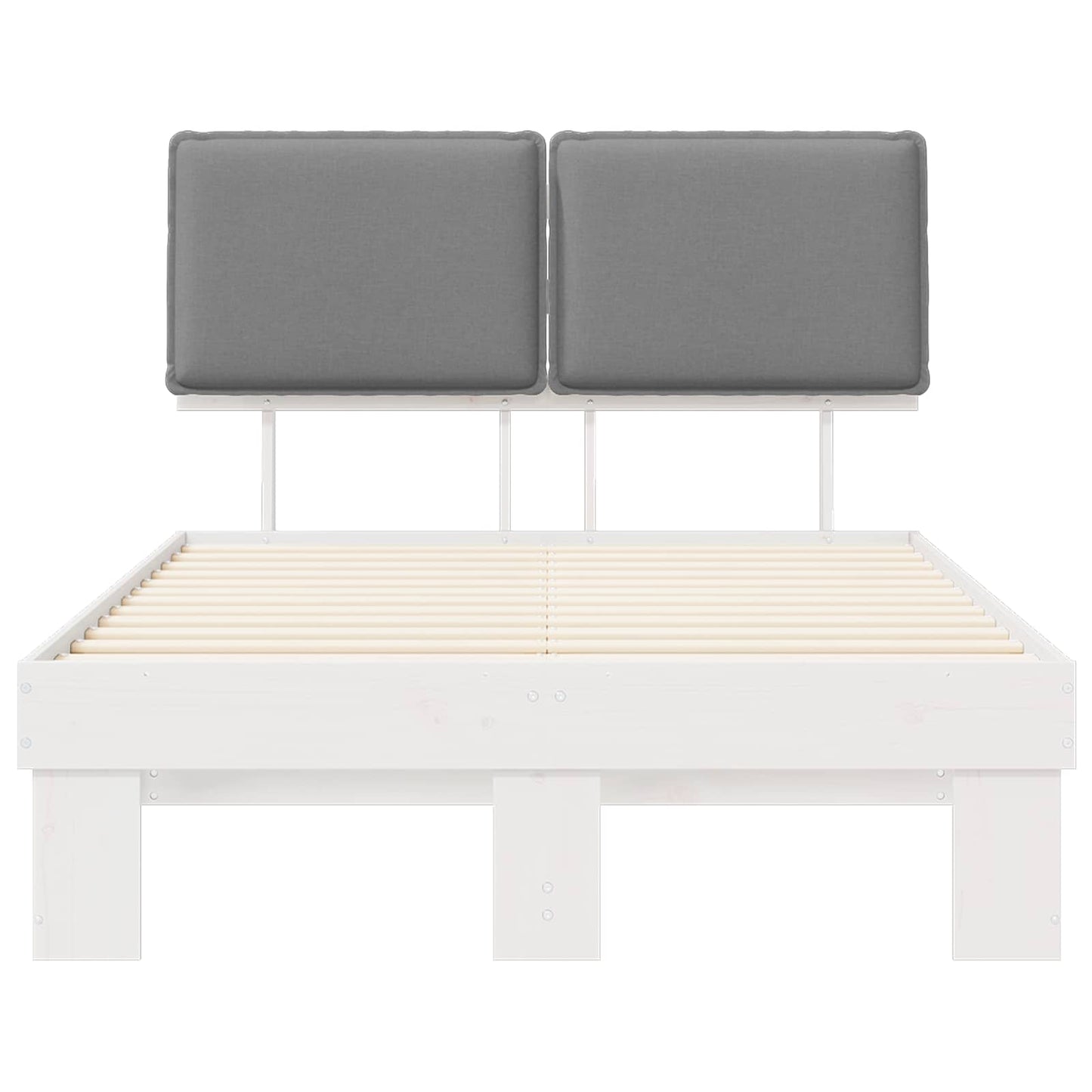 Bedframe met Gevoerd Hoofdgedeelte Lichtgrijs 120 x 200 cm is nu te koop bij PeponiXL, paradijselijk wonen!