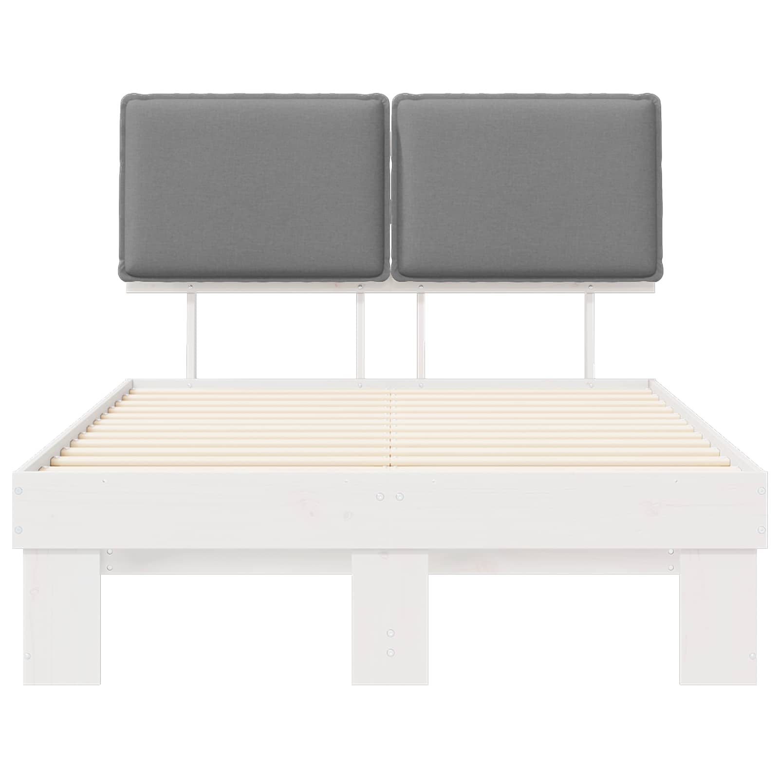 Bedframe met Gevoerd Hoofdgedeelte Lichtgrijs 120 x 200 cm is nu te koop bij PeponiXL, paradijselijk wonen!