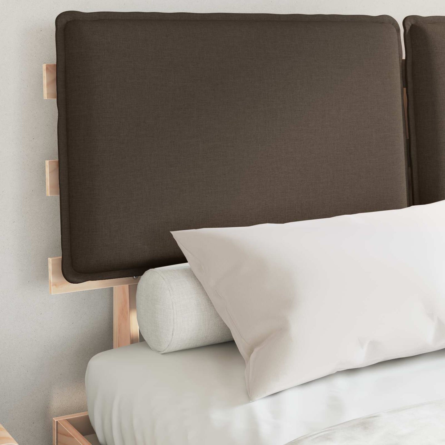 Bedframe met Gevoerd Hoofdgedeelte Taupe 140 x 190 cm is nu te koop bij PeponiXL, paradijselijk wonen!
