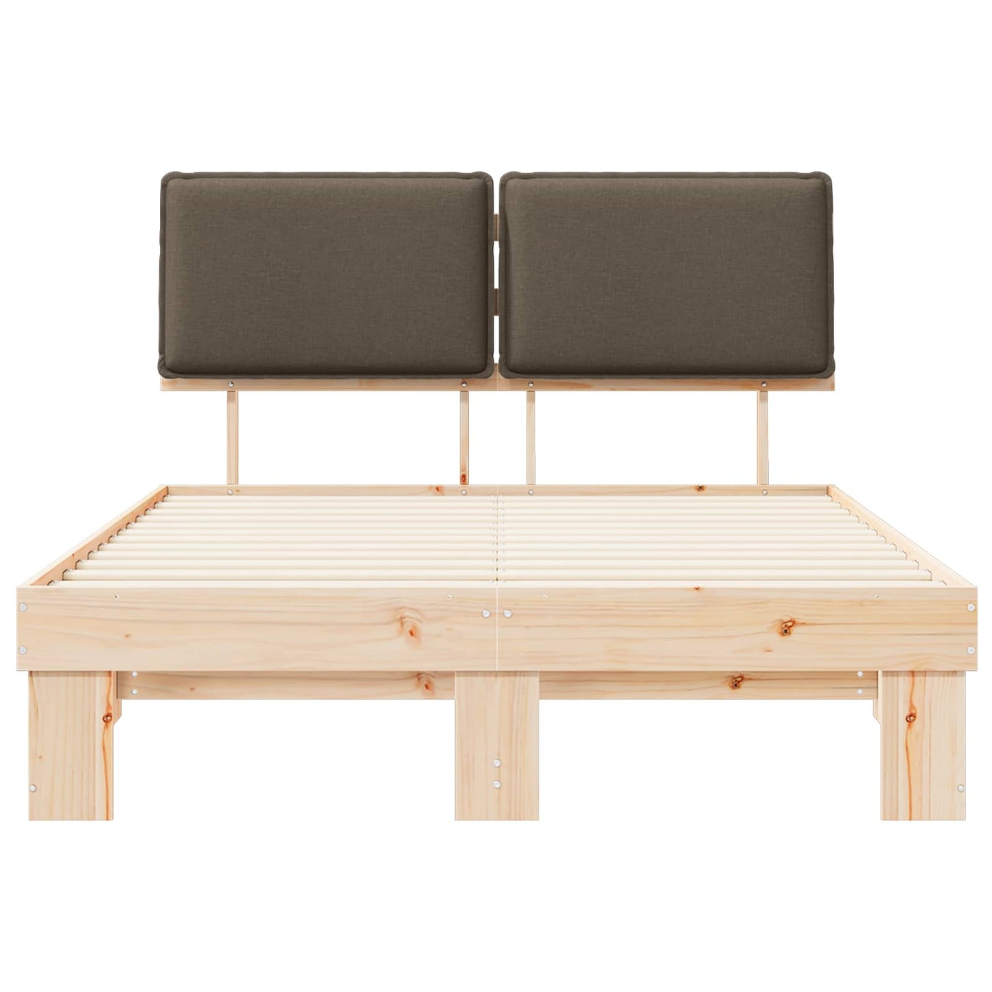 Bedframe met Gevoerd Hoofdgedeelte Taupe 140 x 190 cm is nu te koop bij PeponiXL, paradijselijk wonen!