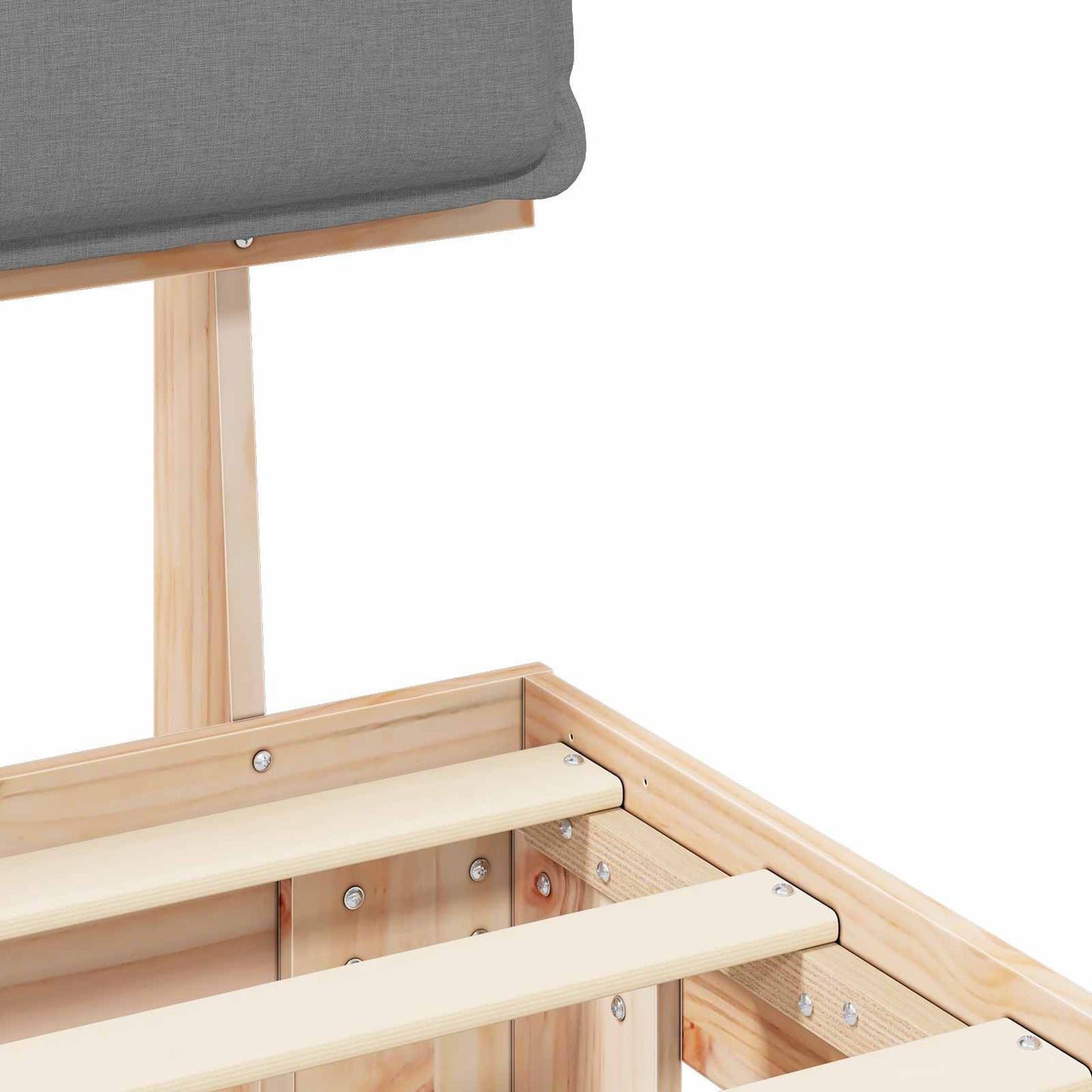 Bedframe met Gevoerd Hoofdgedeelte Lichtgrijs 120 x 190 cm is nu te koop bij PeponiXL, paradijselijk wonen!