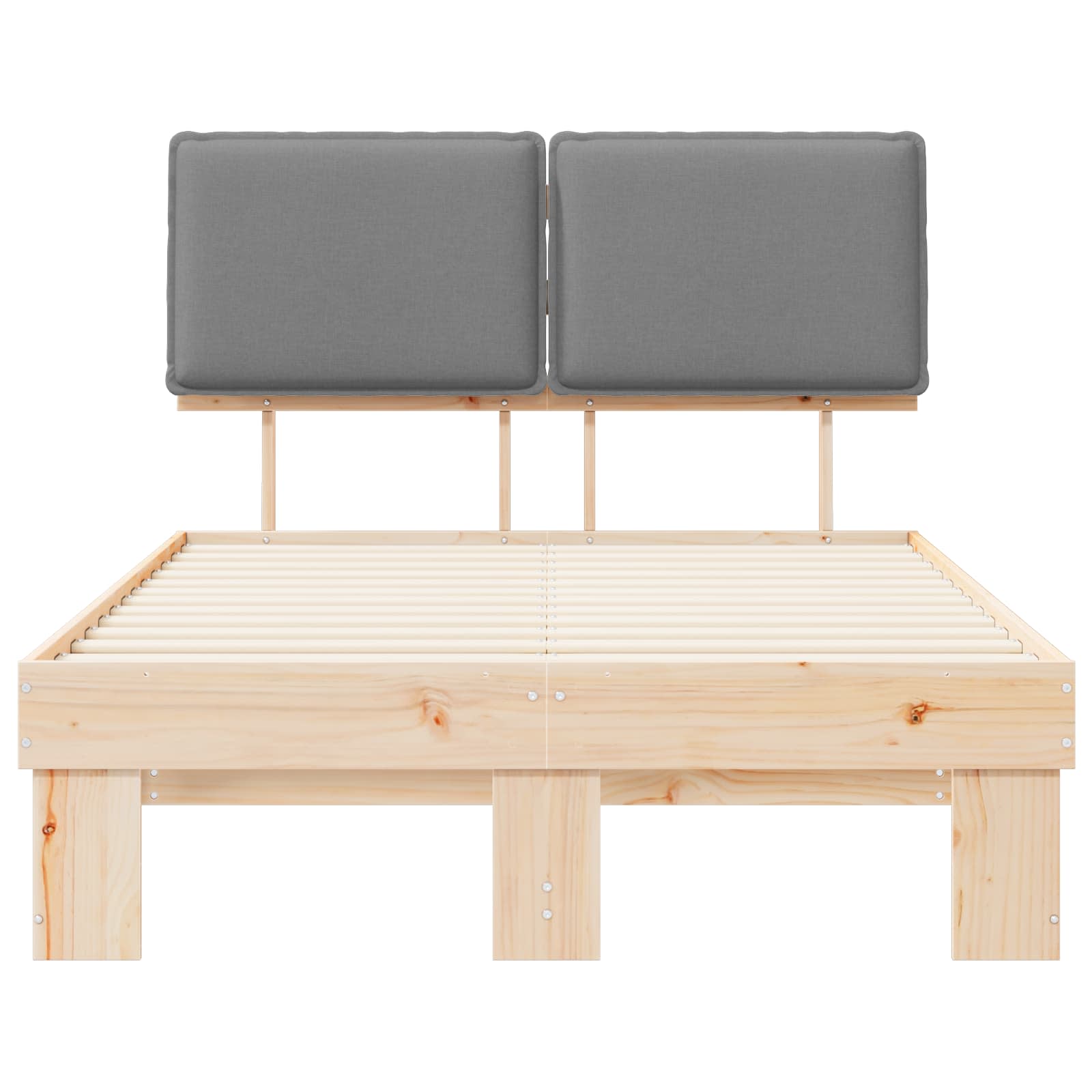 Bedframe met Gevoerd Hoofdgedeelte Lichtgrijs 120 x 190 cm is nu te koop bij PeponiXL, paradijselijk wonen!