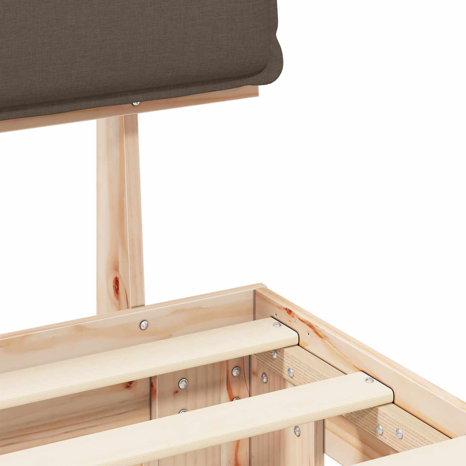 Bedframe met Gevoerd Hoofdgedeelte Taupe 120 x 190 cm is nu te koop bij PeponiXL, paradijselijk wonen!