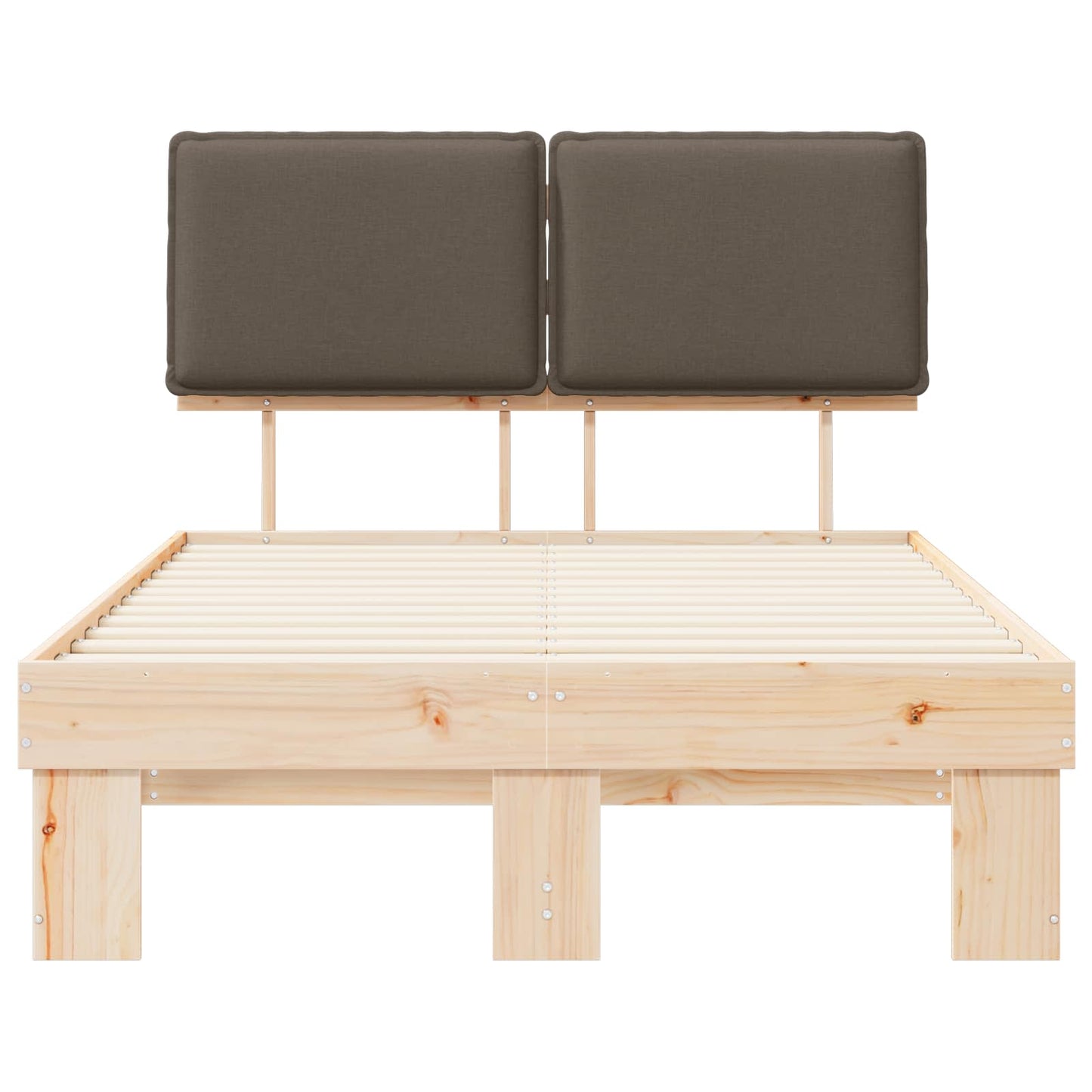 Bedframe met Gevoerd Hoofdgedeelte Taupe 120 x 190 cm is nu te koop bij PeponiXL, paradijselijk wonen!