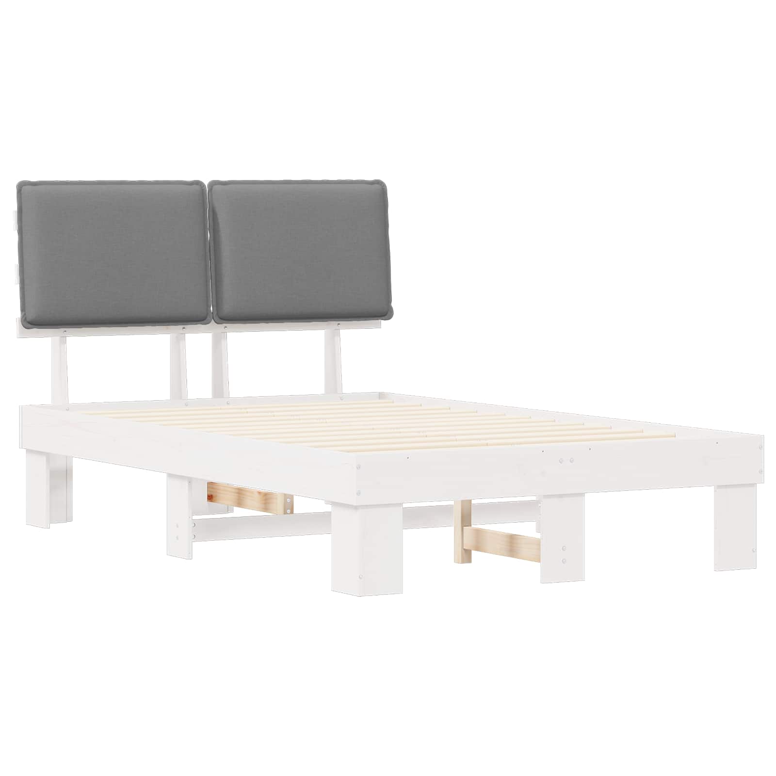 Bedframe met Gevoerd Hoofdgedeelte Lichtgrijs 120 x 190 cm is nu te koop bij PeponiXL, paradijselijk wonen!