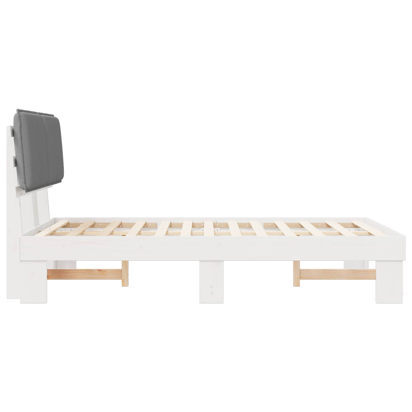 Bedframe met Gevoerd Hoofdgedeelte Lichtgrijs 120 x 190 cm is nu te koop bij PeponiXL, paradijselijk wonen!