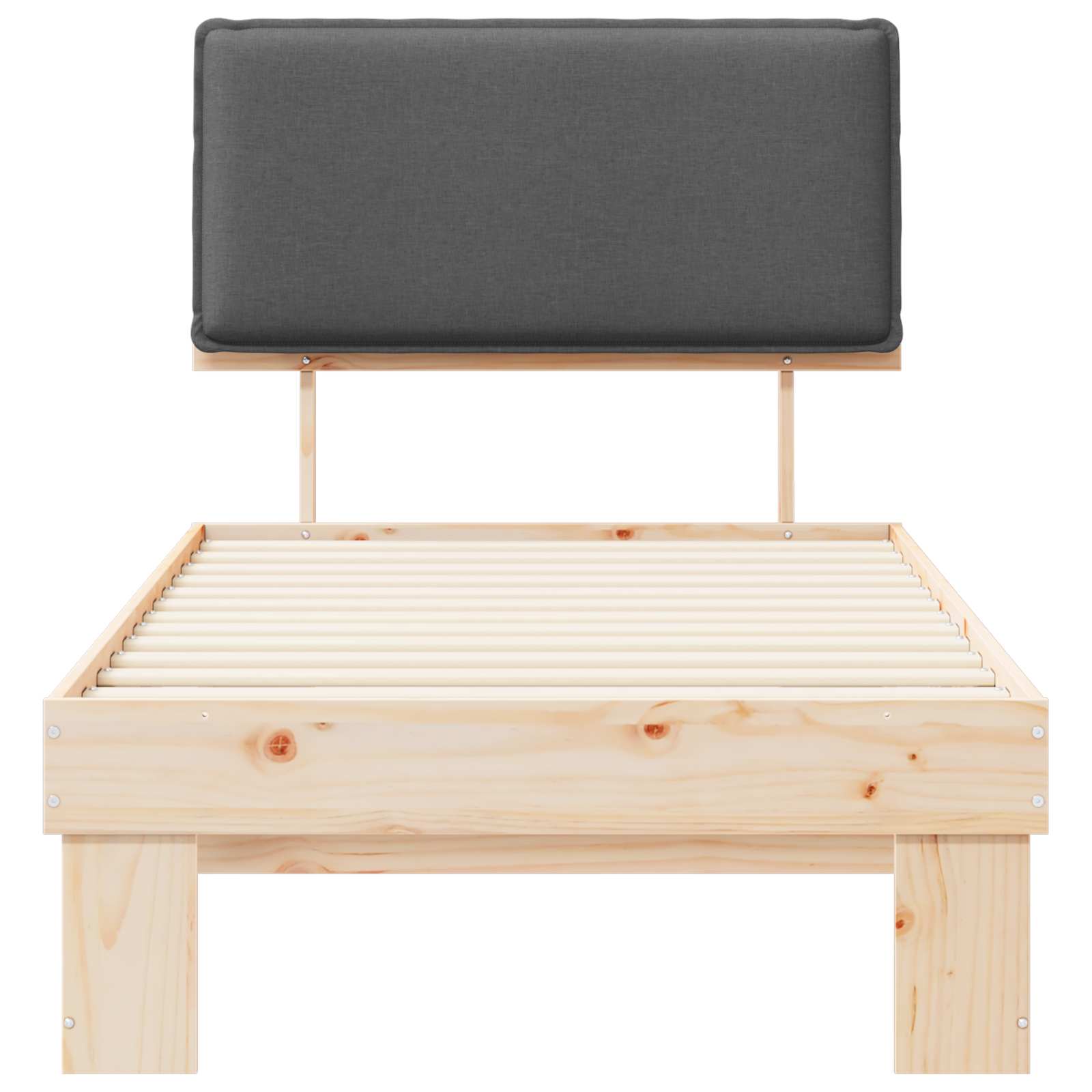 Bedframe met Gevoerd Hoofdgedeelte Donkergrijs 100 x 200 cm is nu te koop bij PeponiXL, paradijselijk wonen!