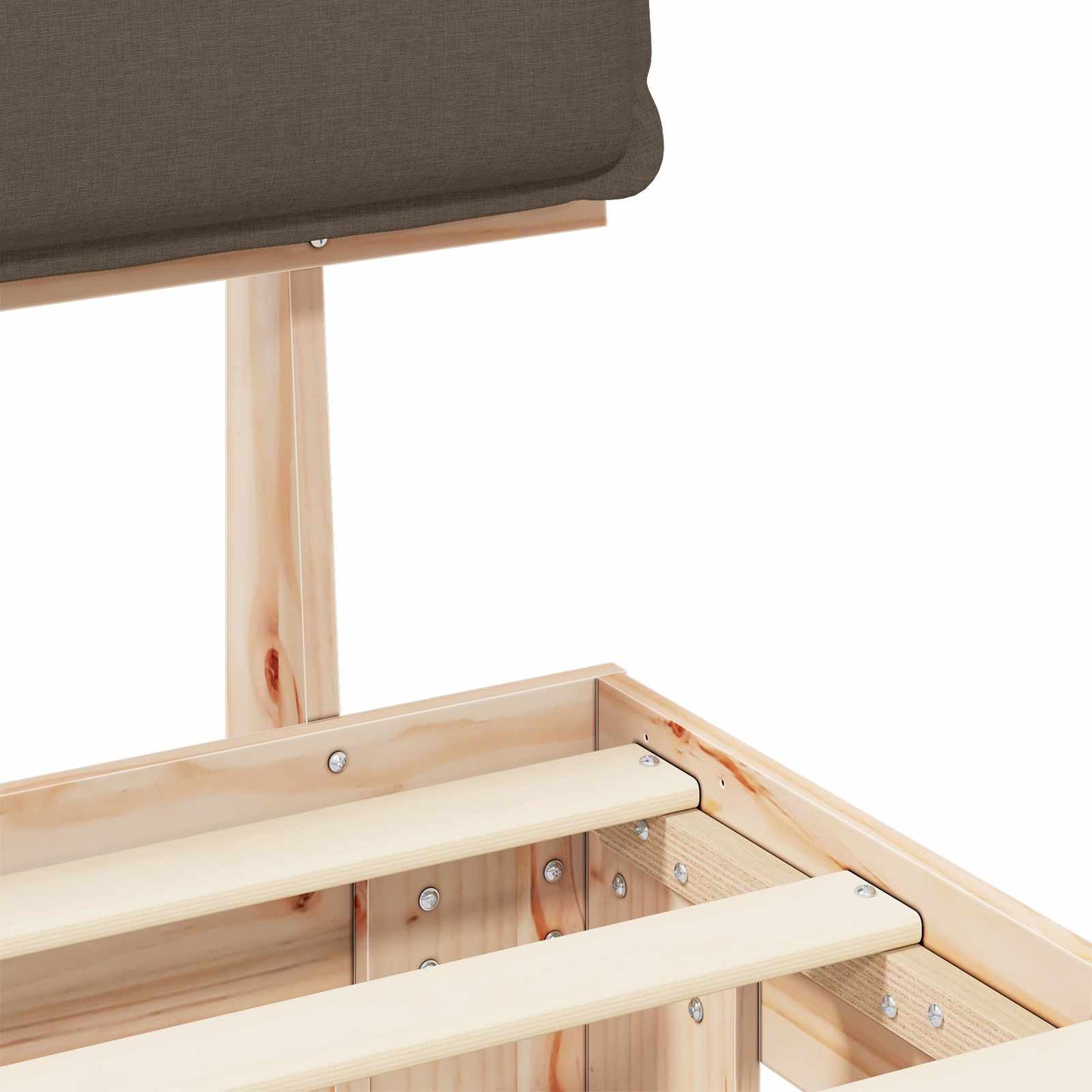 Bedframe met Gevoerd Hoofdgedeelte Taupe 100 x 200 cm is nu te koop bij PeponiXL, paradijselijk wonen!