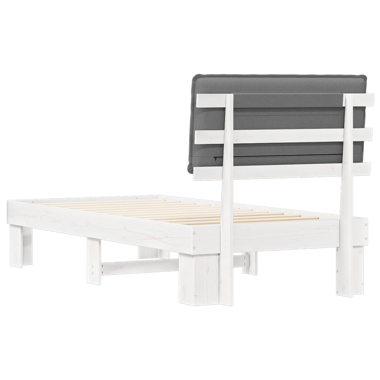 Bedframe met Gevoerd Hoofdgedeelte Lichtgrijs 100 x 200 cm is nu te koop bij PeponiXL, paradijselijk wonen!