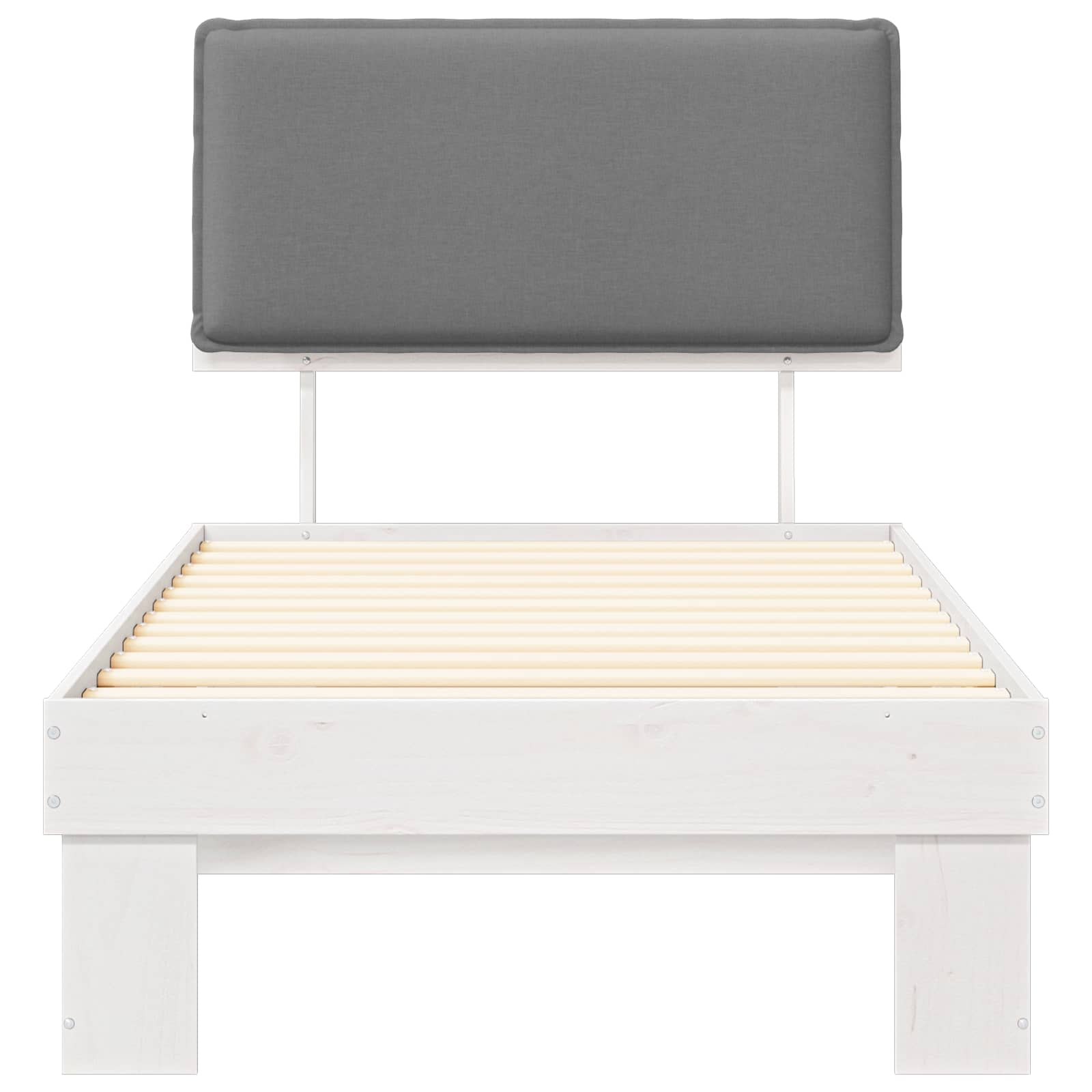 Bedframe met Gevoerd Hoofdgedeelte Lichtgrijs 100 x 200 cm is nu te koop bij PeponiXL, paradijselijk wonen!