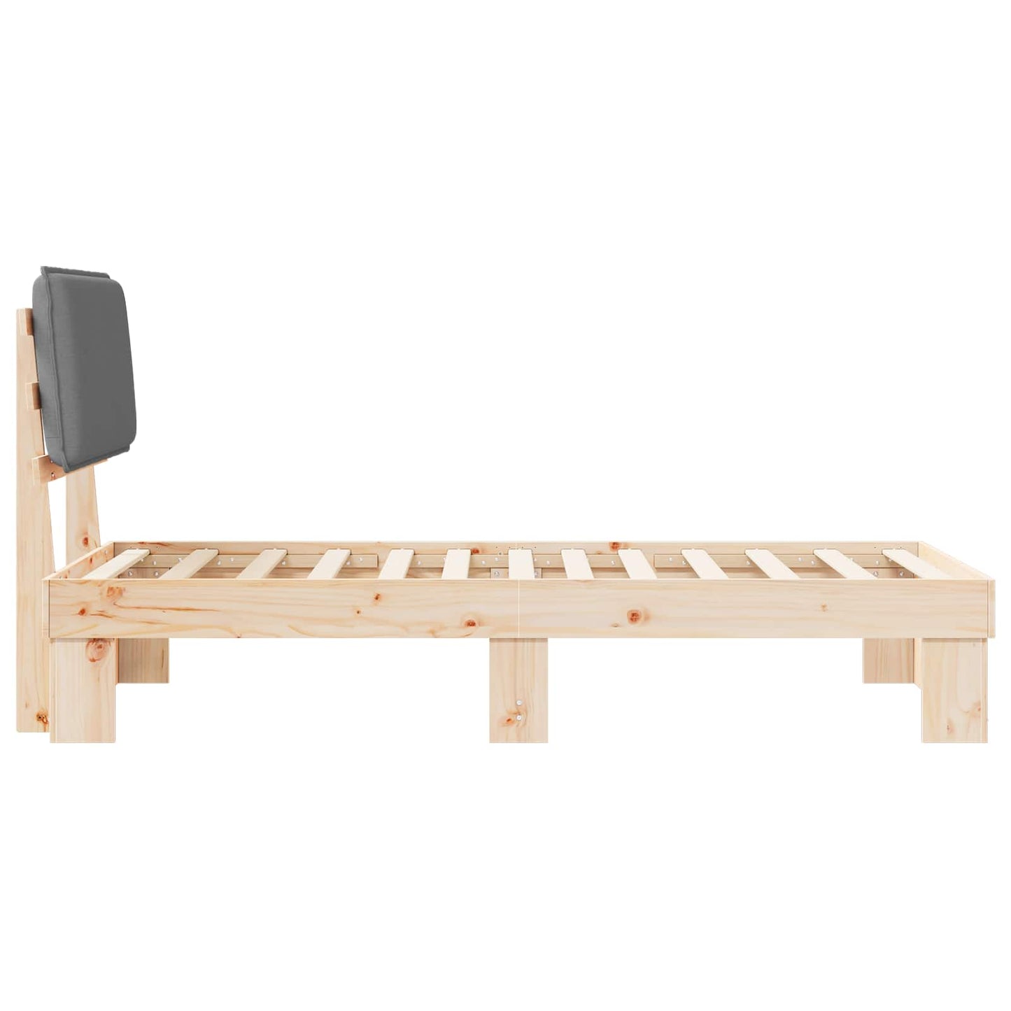 Bedframe met Gevoerd Hoofdgedeelte Lichtgrijs 90 x 200 cm is nu te koop bij PeponiXL, paradijselijk wonen!