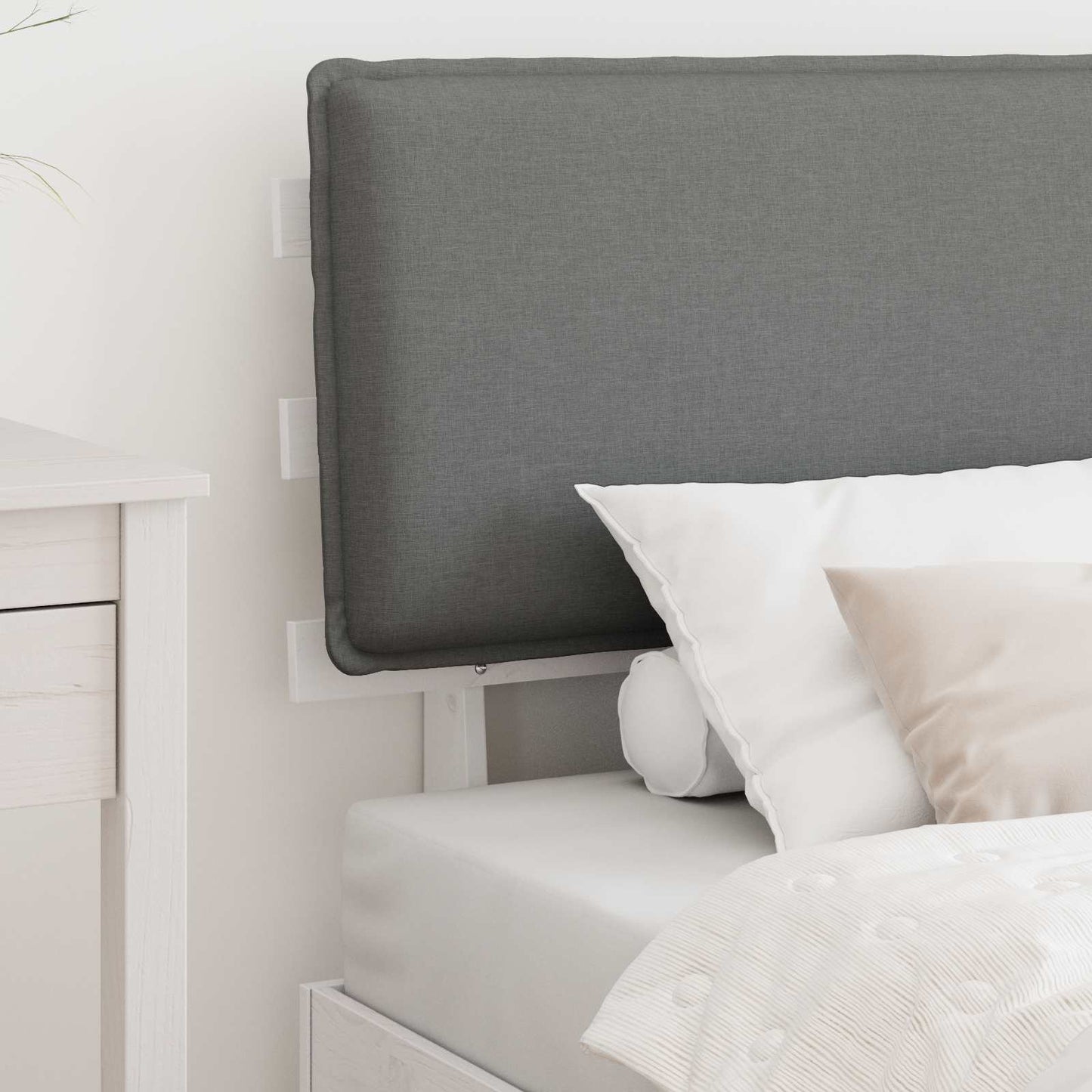 Bedframe met Gevoerd Hoofdgedeelte Lichtgrijs 90 x 200 cm is nu te koop bij PeponiXL, paradijselijk wonen!