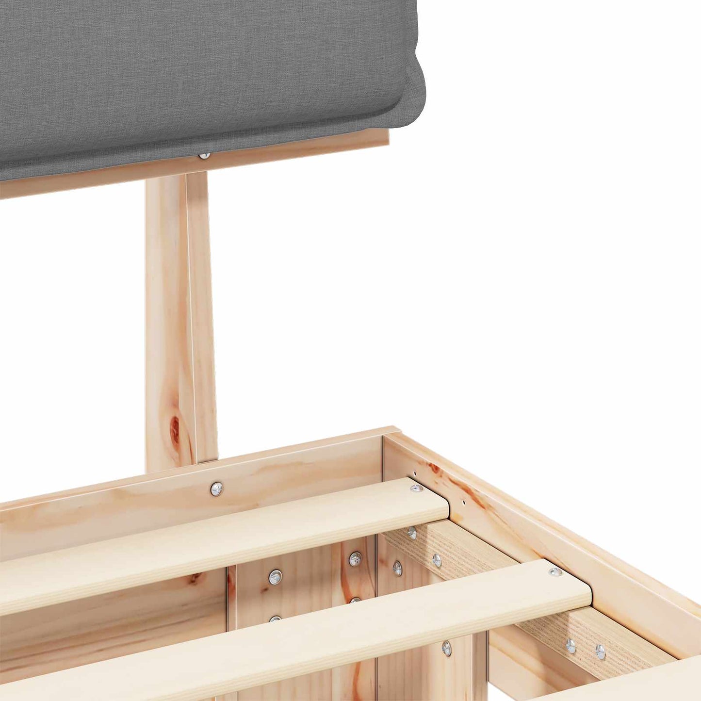 Bedframe met Gevoerd Hoofdgedeelte Lichtgrijs 80 x 200 cm is nu te koop bij PeponiXL, paradijselijk wonen!