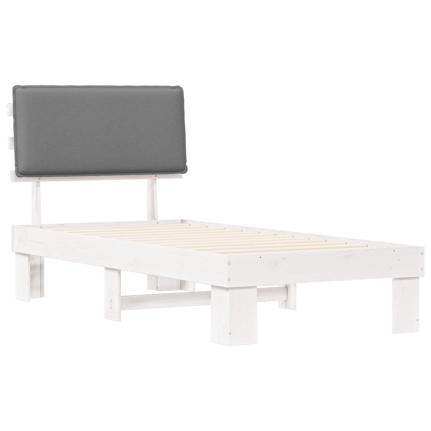Bedframe met Gevoerd Hoofdgedeelte Lichtgrijs 80 x 200 cm is nu te koop bij PeponiXL, paradijselijk wonen!