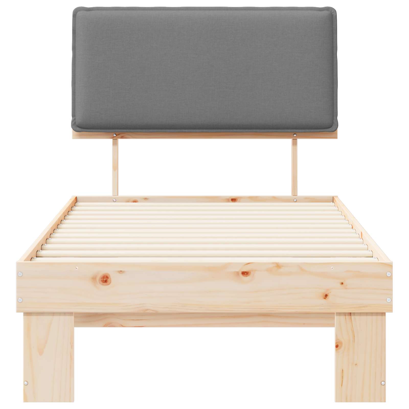 Bedframe met Gevoerd Hoofdgedeelte Lichtgrijs 90 x 190 cm is nu te koop bij PeponiXL, paradijselijk wonen!