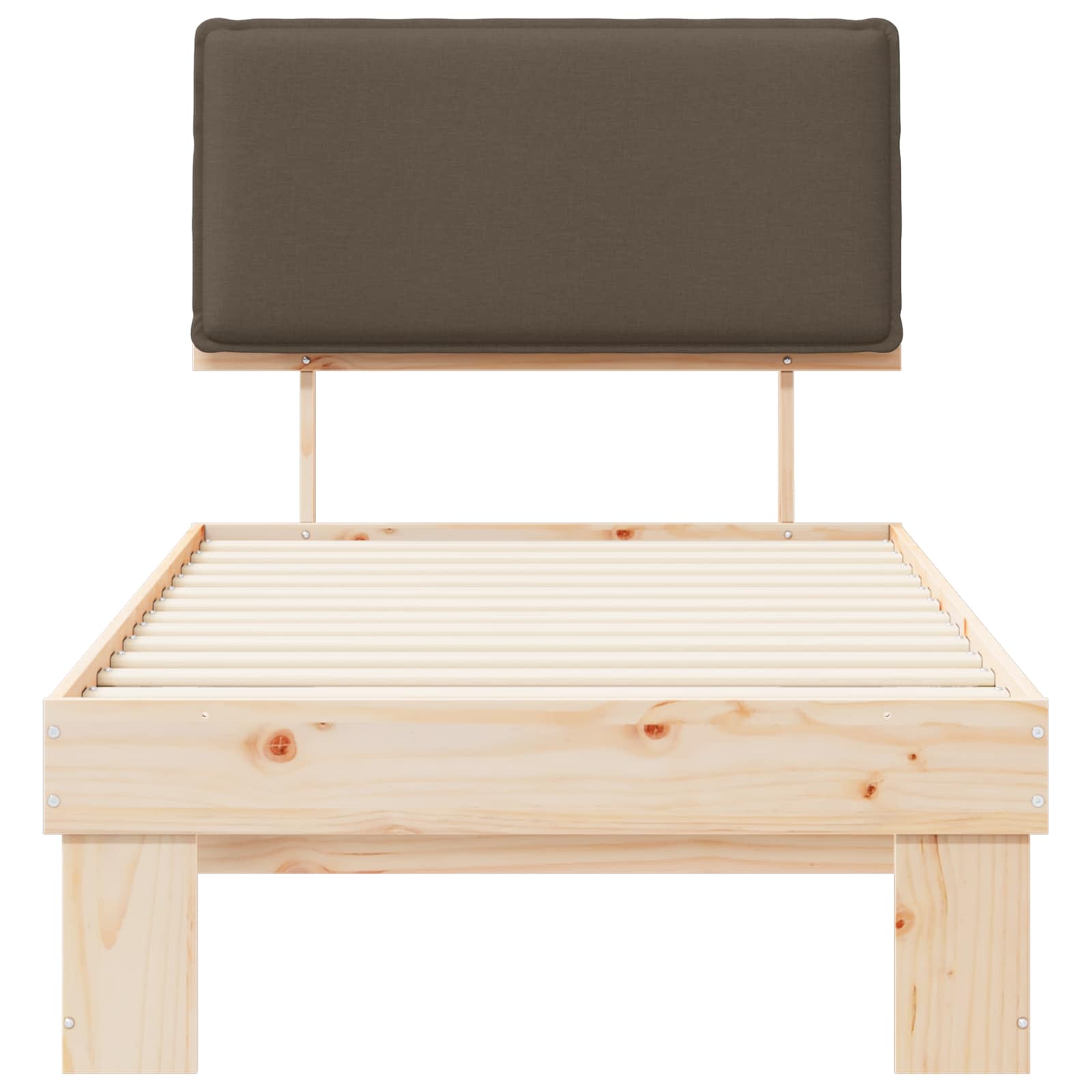 Bedframe met Gevoerd Hoofdgedeelte Taupe 90 x 190 cm is nu te koop bij PeponiXL, paradijselijk wonen!