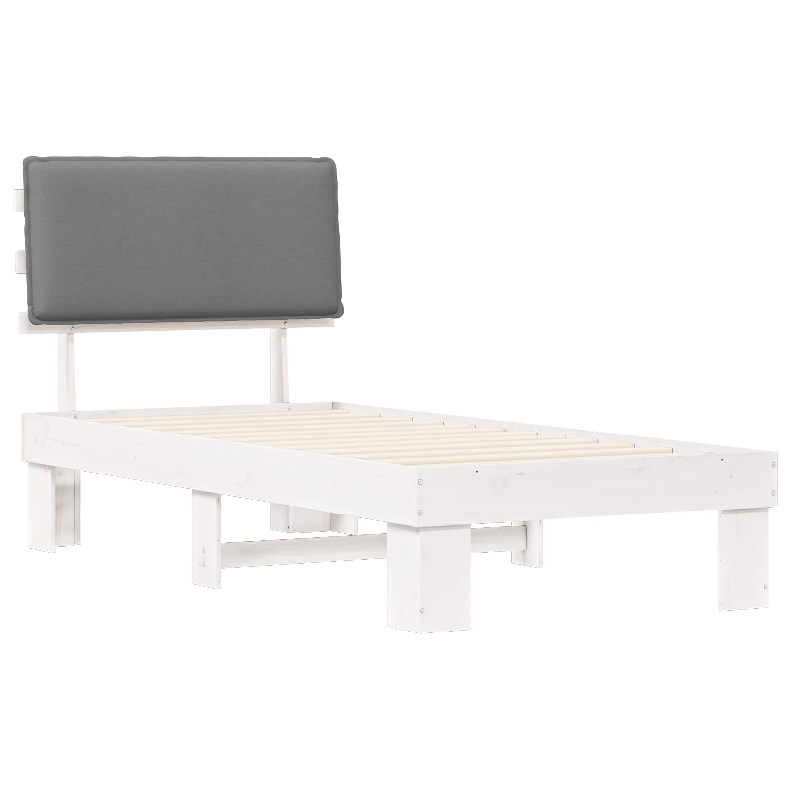 Bedframe met Gevoerd Hoofdgedeelte Lichtgrijs 90 x 190 cm is nu te koop bij PeponiXL, paradijselijk wonen!