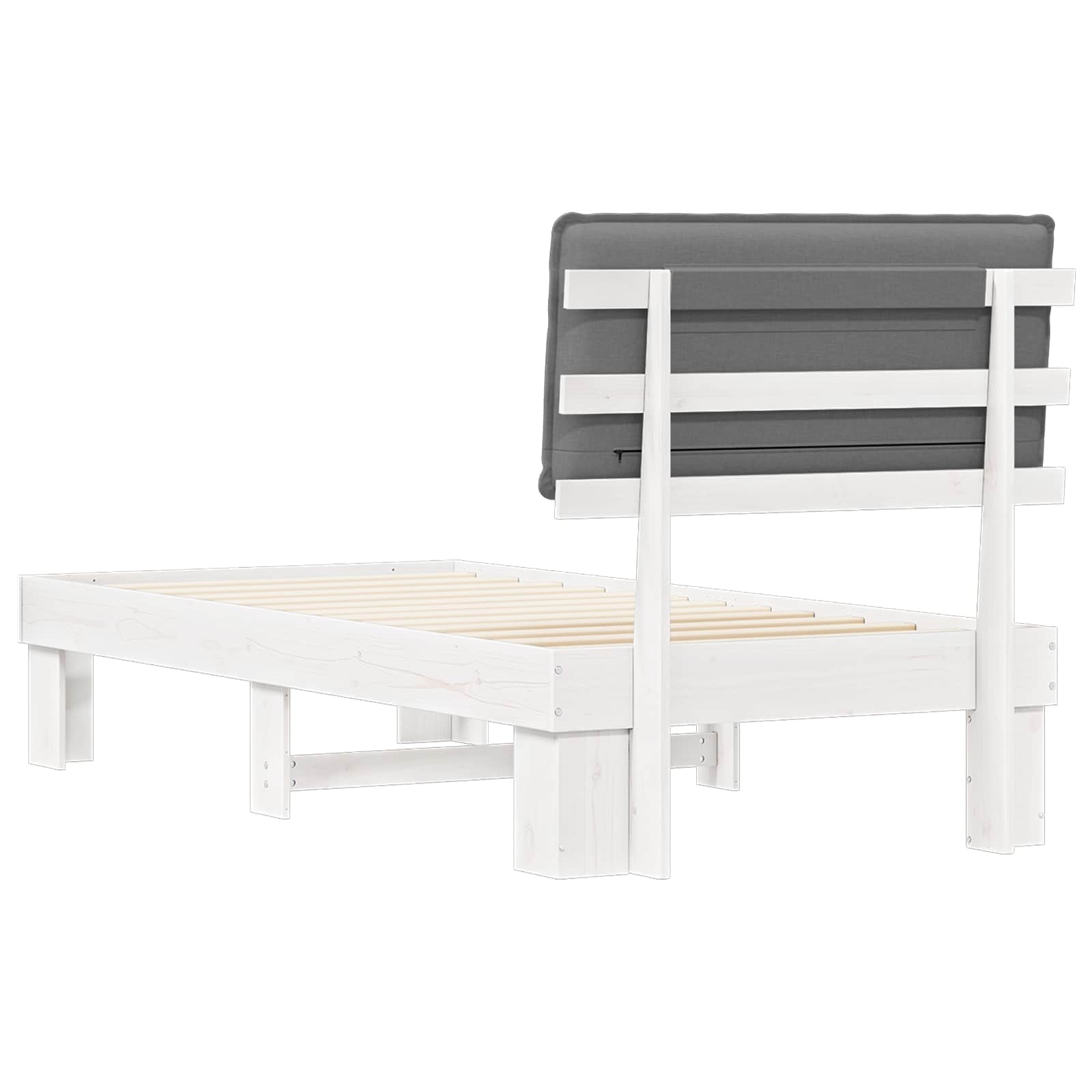 Bedframe met Gevoerd Hoofdgedeelte Lichtgrijs 90 x 190 cm is nu te koop bij PeponiXL, paradijselijk wonen!